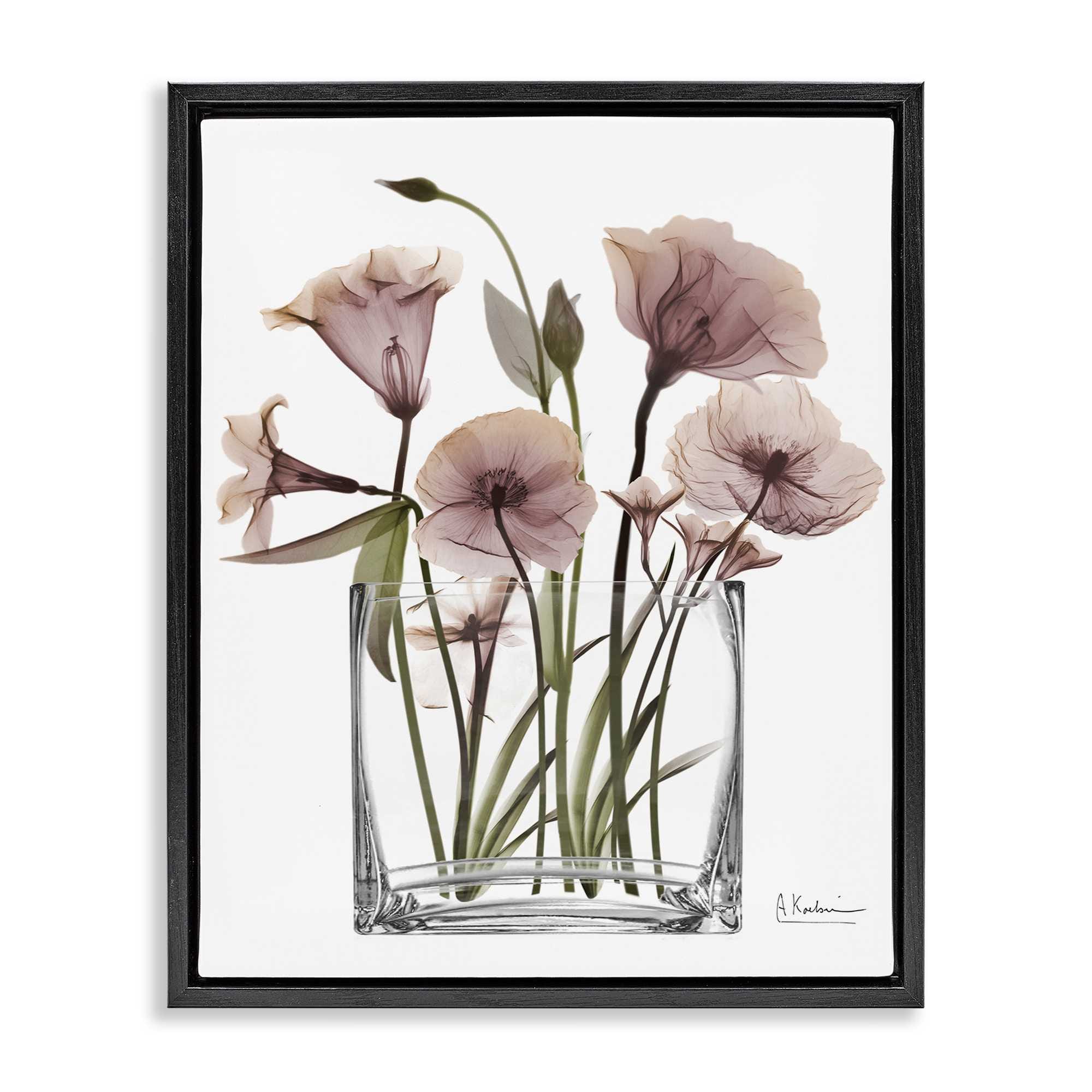 Stupell Industries BS-010-FFB-24X30 Modern Elegant Vase Floating Frame design by Albert Koetsier