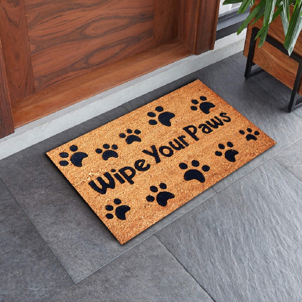 Envelor 3-ft x 5-ft Black Border Rectangular Outdoor Decorative Welcome  Door Mat in the Mats department at