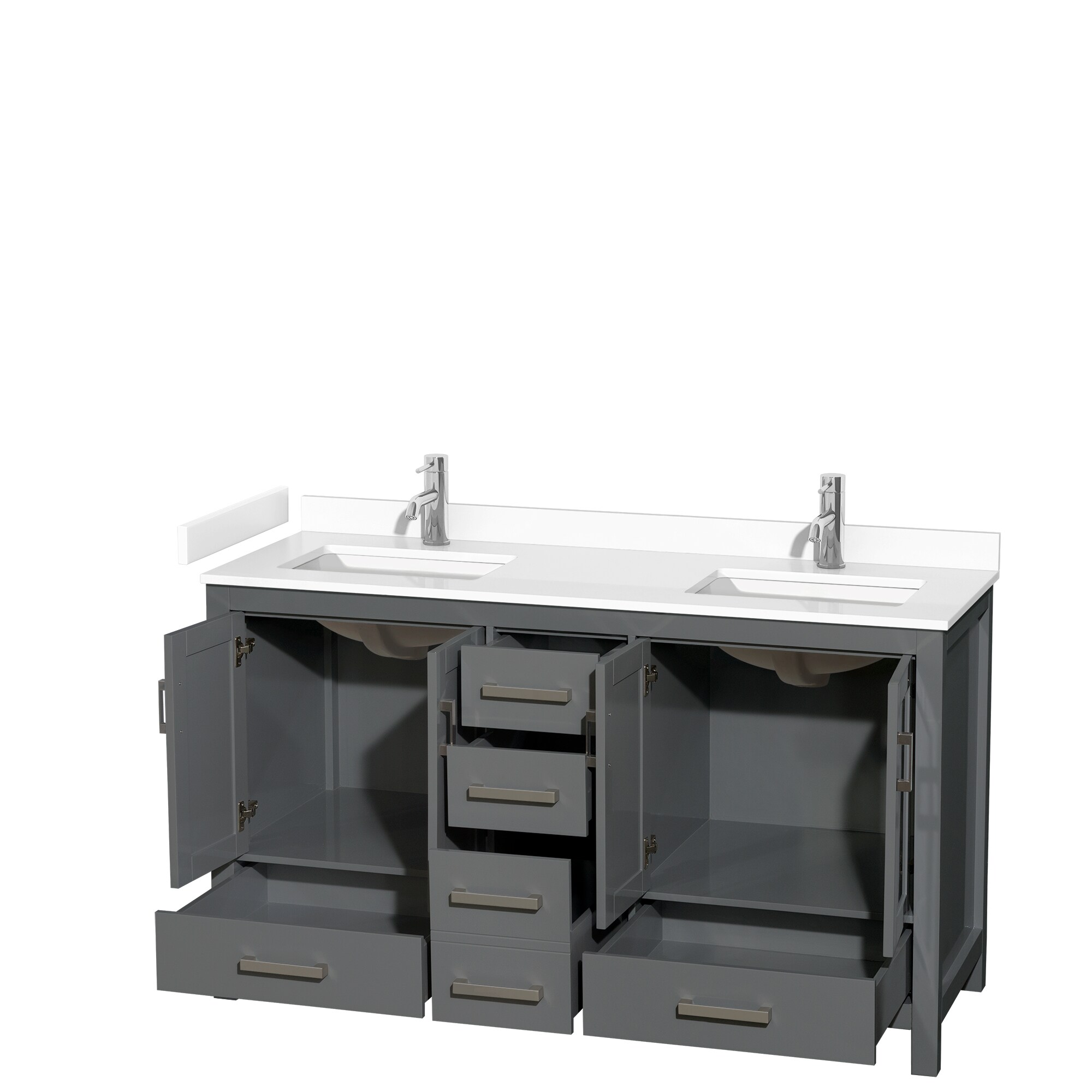 Wyndham Collection WCS141460DKGWCUNSMXX Bath-Vanity-Combo - View #2