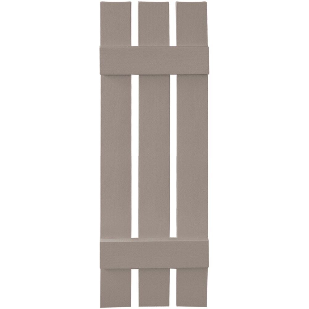 Vantage V5371239008 11.875-in W x 39-in H Clay Board and batten Spaced Exterior Shutters ( 1 -Pack )