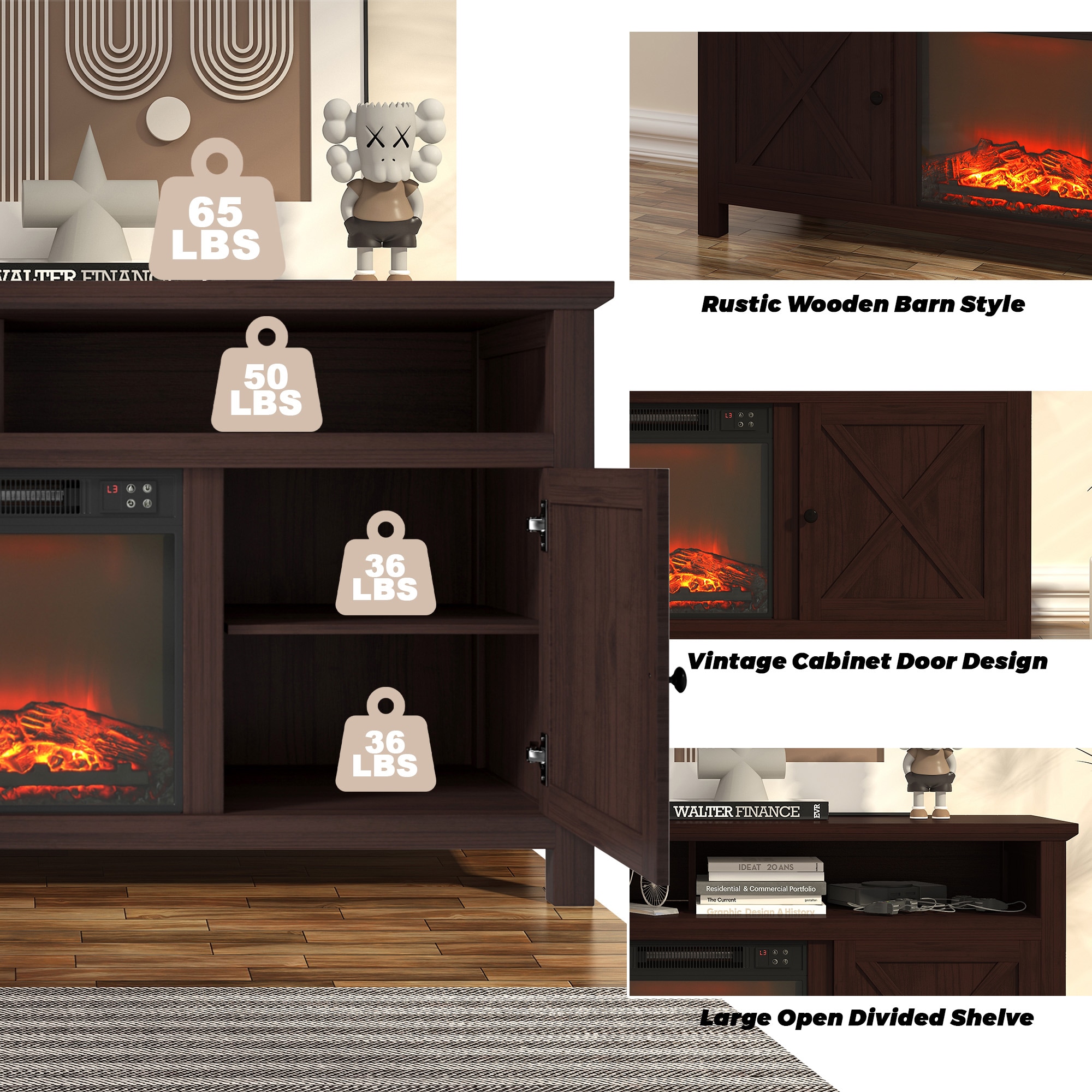 Clihome CL-SX1HA58BR Electric-Fireplaces - View #8