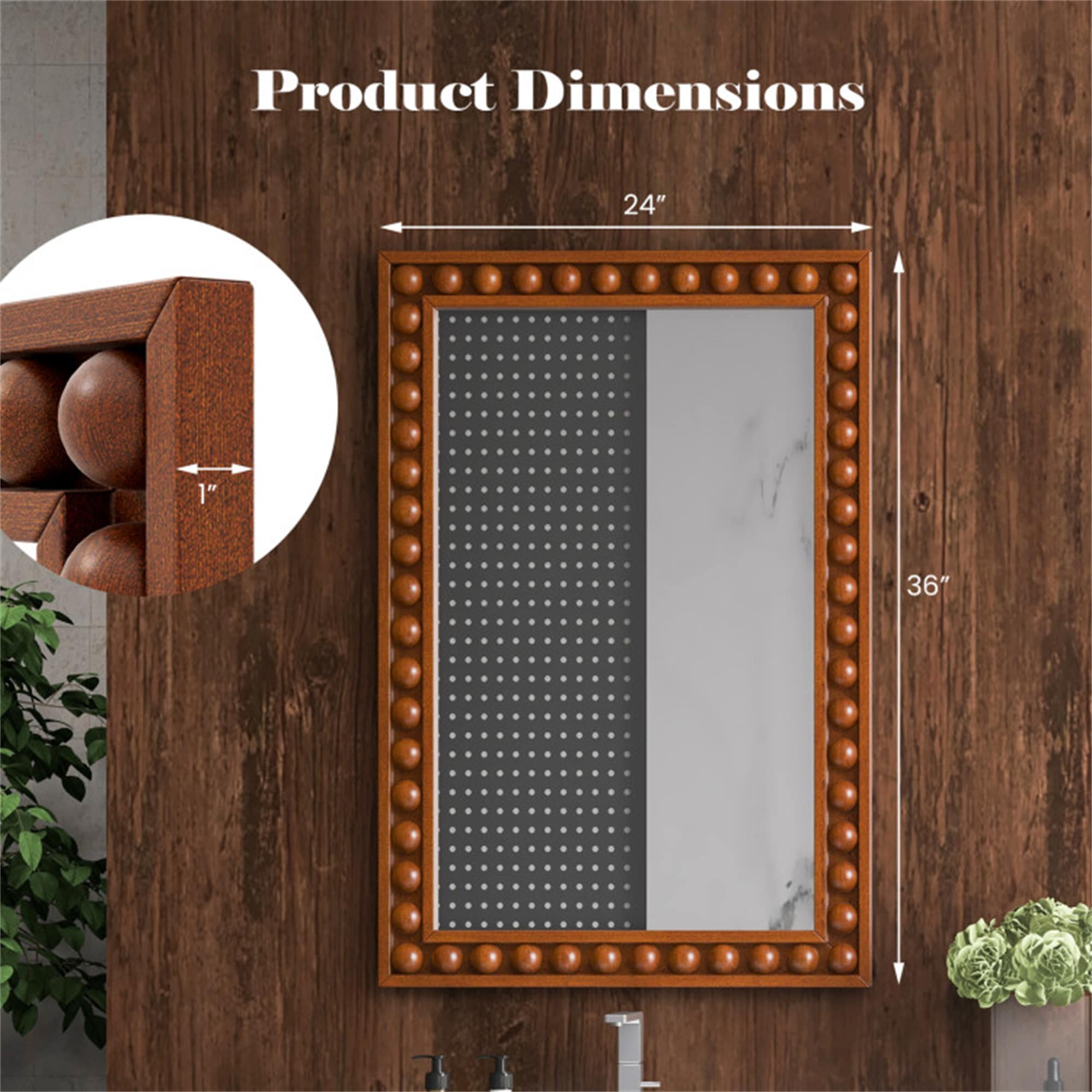 BABOOM BOM-W70869-OR Framed-Bath-Mirrors - View #3