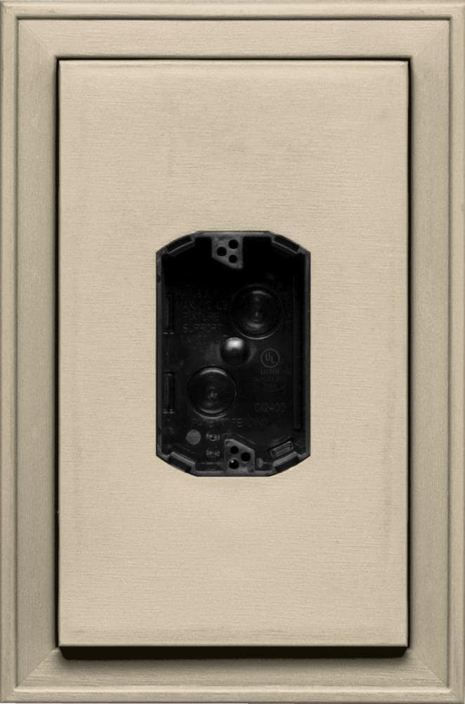 Builders Edge 130110020011 8.125-in x 12-in Sandalwood Vinyl Electrical Mounting Block