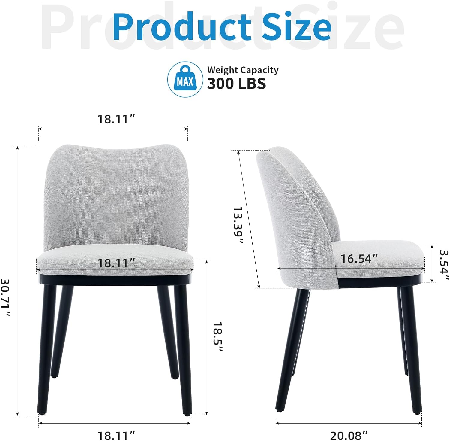 Qeetex LHF-CY-7BL52 Dining-Chairs - View #2