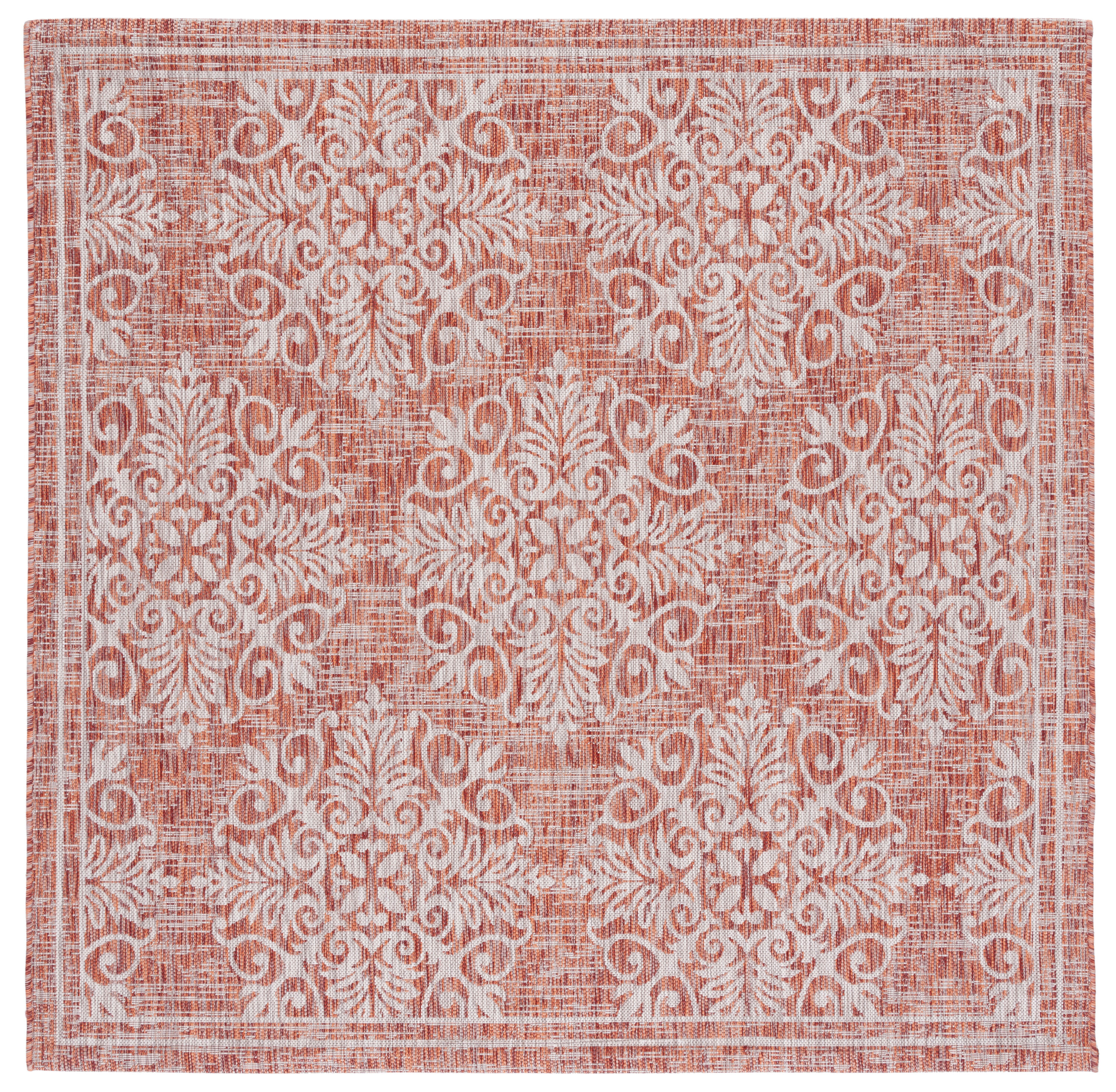Courtyard Cy8961-36521 Red Ivory 7 X 7 Area Rug