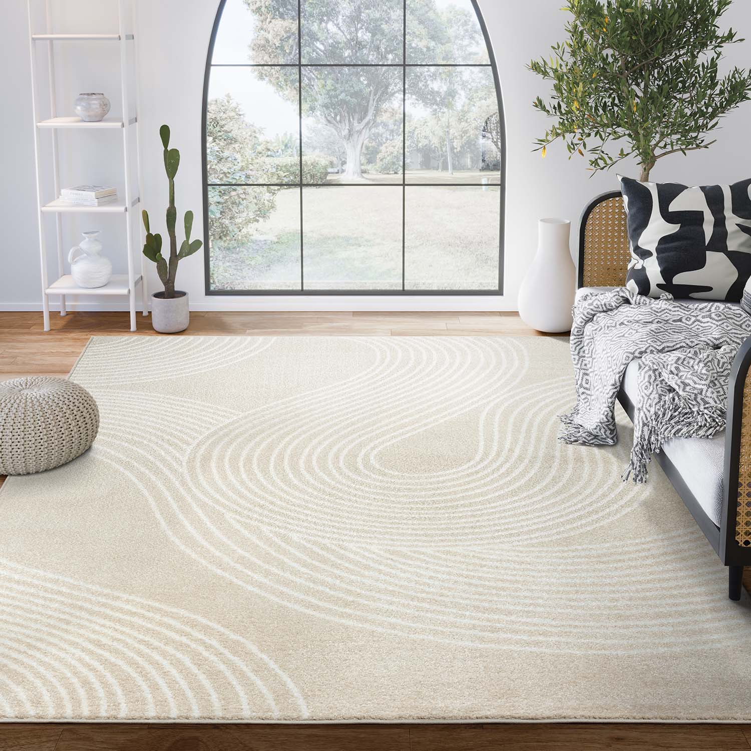 Abani Rugs Nuevo 2 x 3 (ft) Loomed Beige/Cream Rectangular Indoor ...