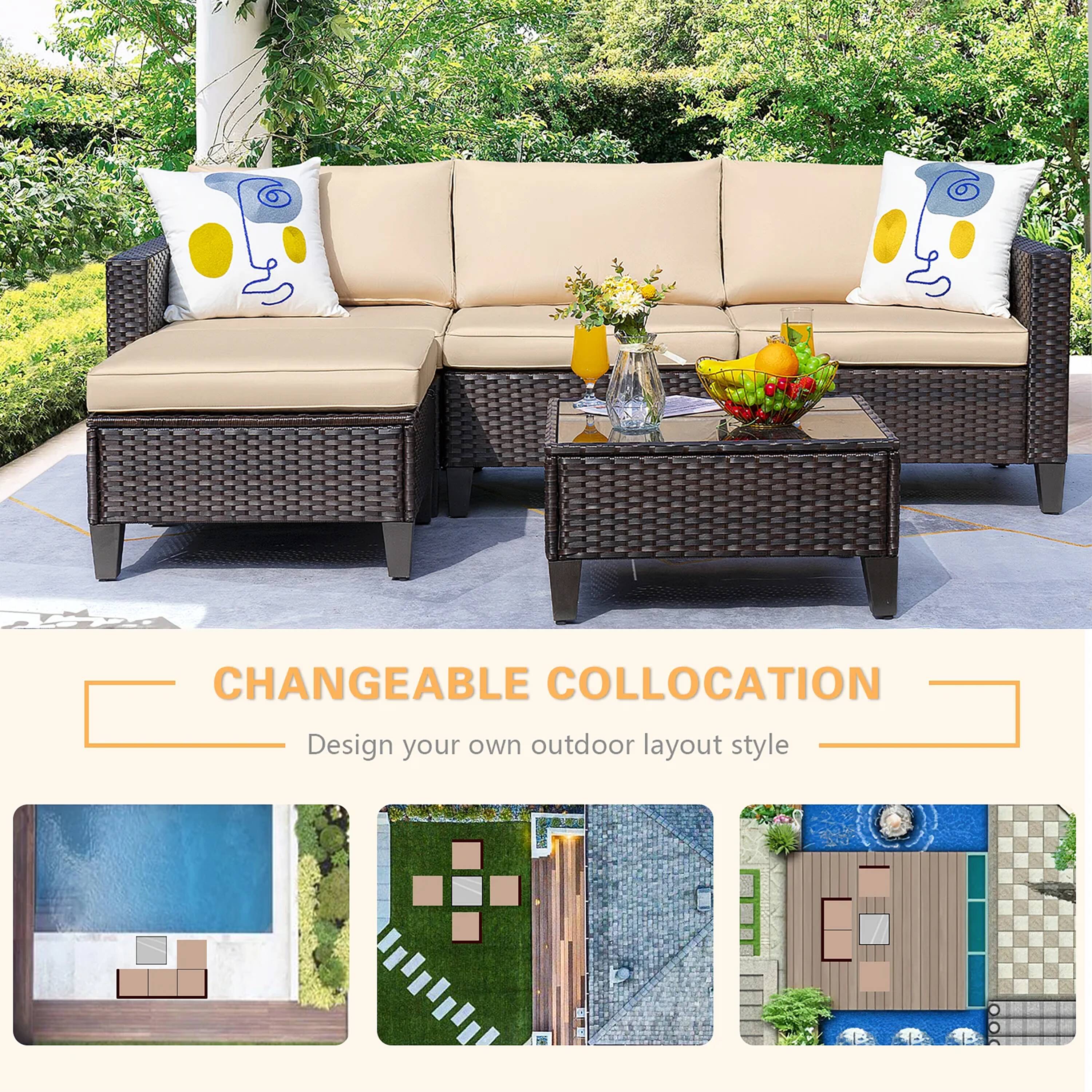 Vineego LS-52CC0PTT0PBG Patio-Conversation-Sets - View #2