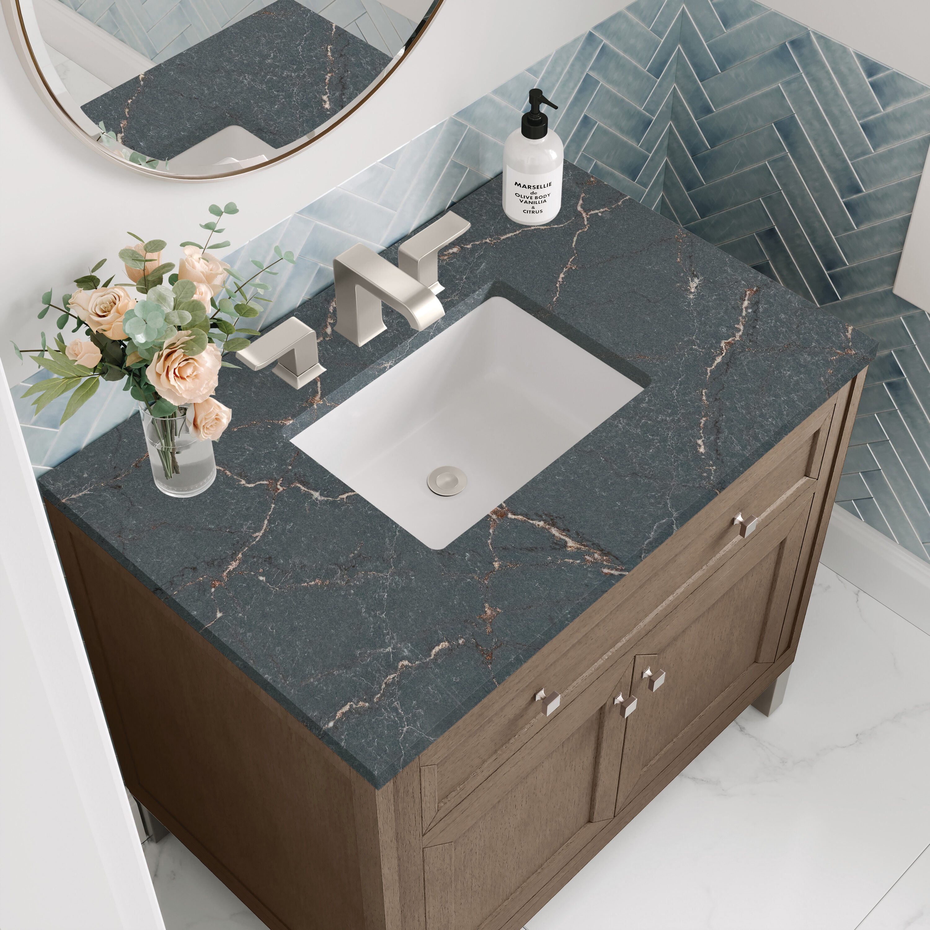James Martin Vanities 305-V36-WWW-3PBL Bath-Vanity-Combo - View #5