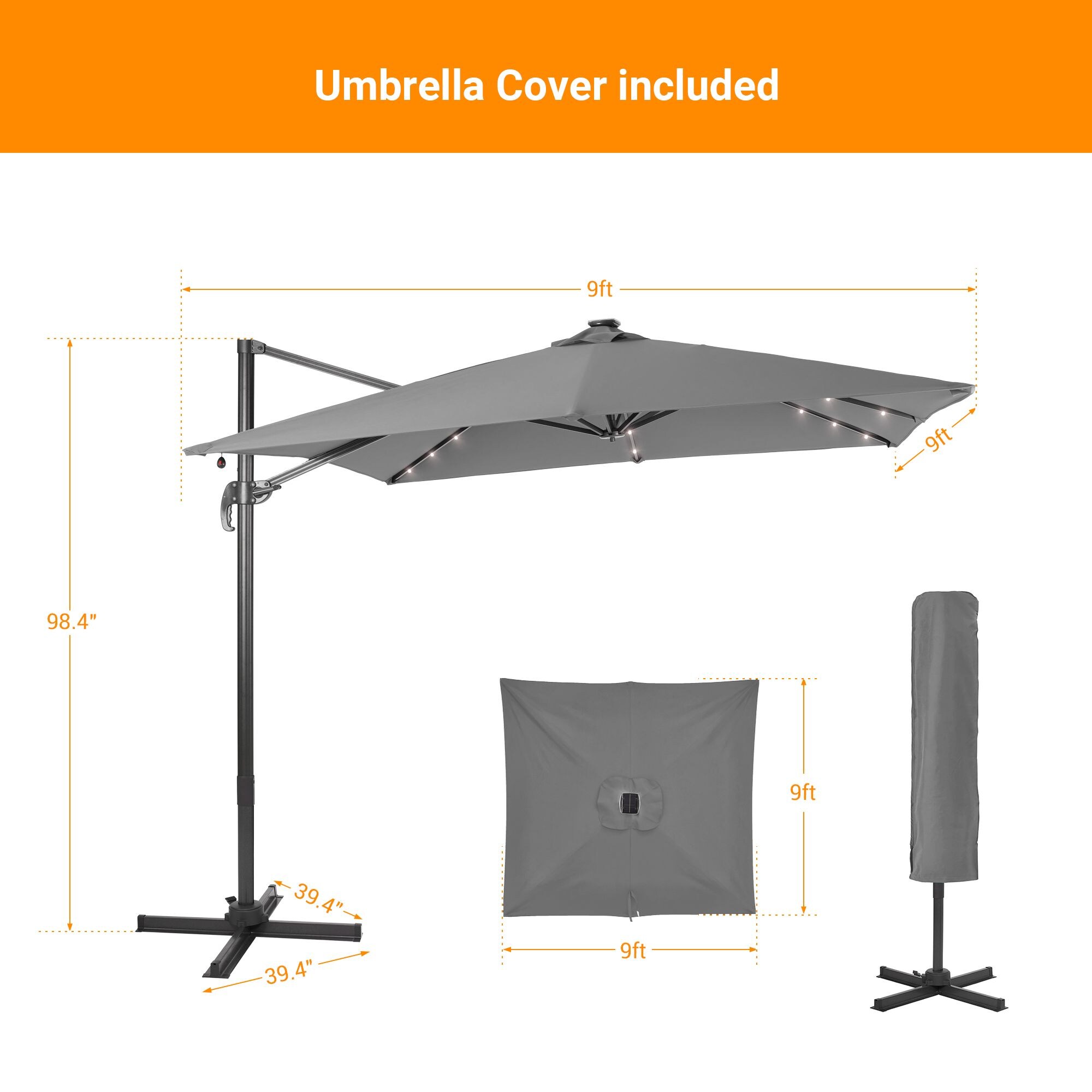 Sonkuki SD-MN99GY-LED Umbrellas-2 - View #2