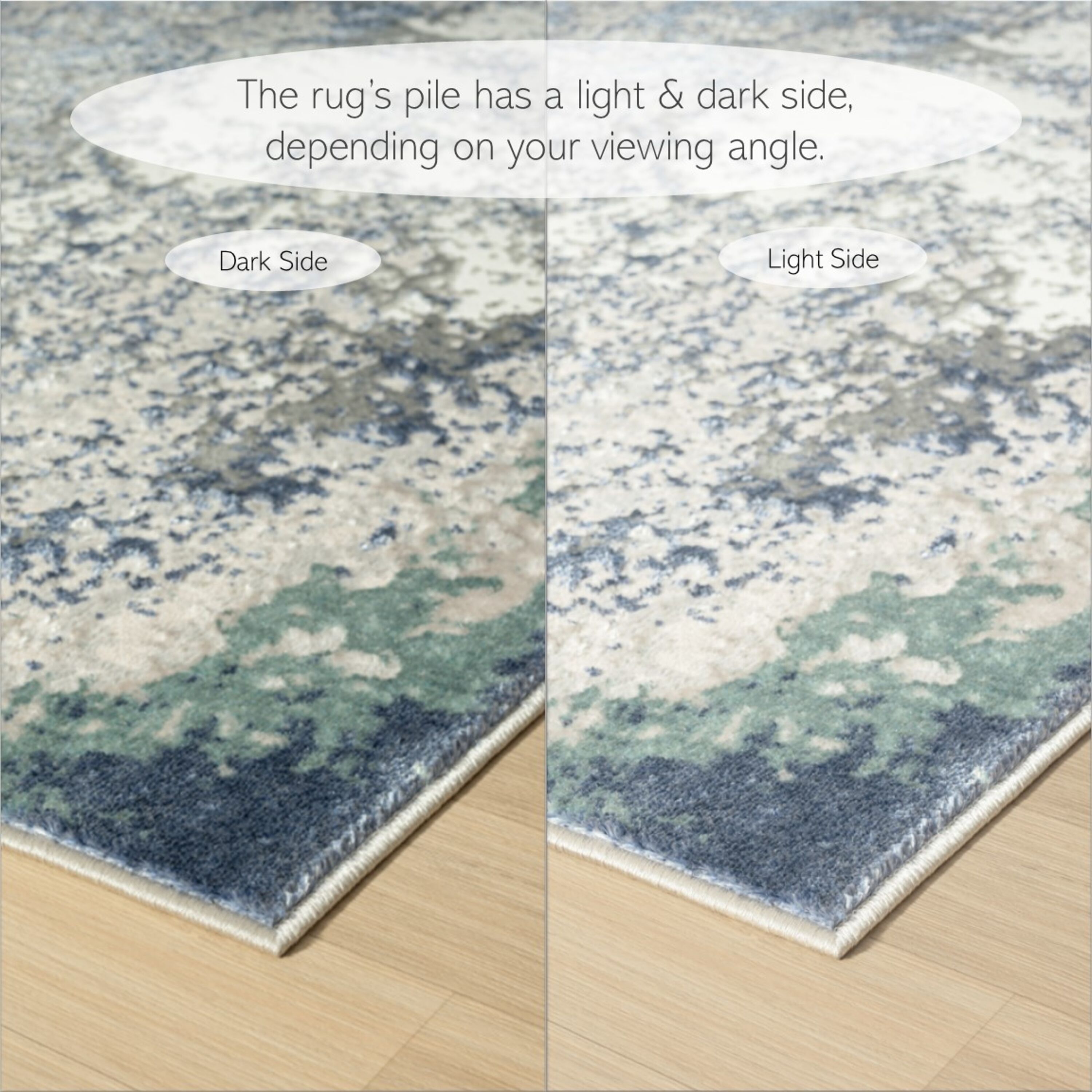LR Home 0503A7184934J8 7 X 9 (ft) Blue/Gray Indoor Abstract Area Rug