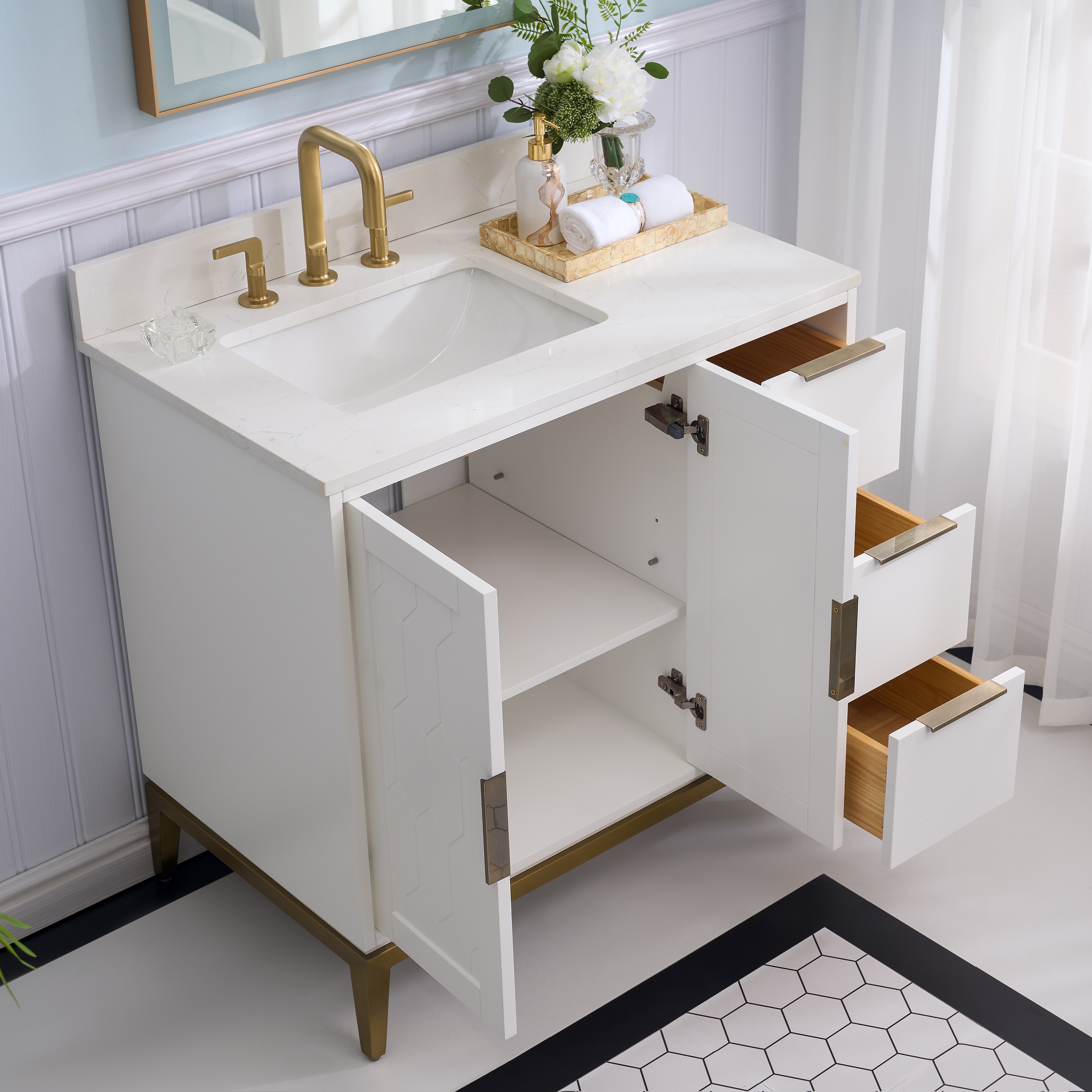WELLFOR VEX-36LGY Bath-Vanity-Combo - View #6