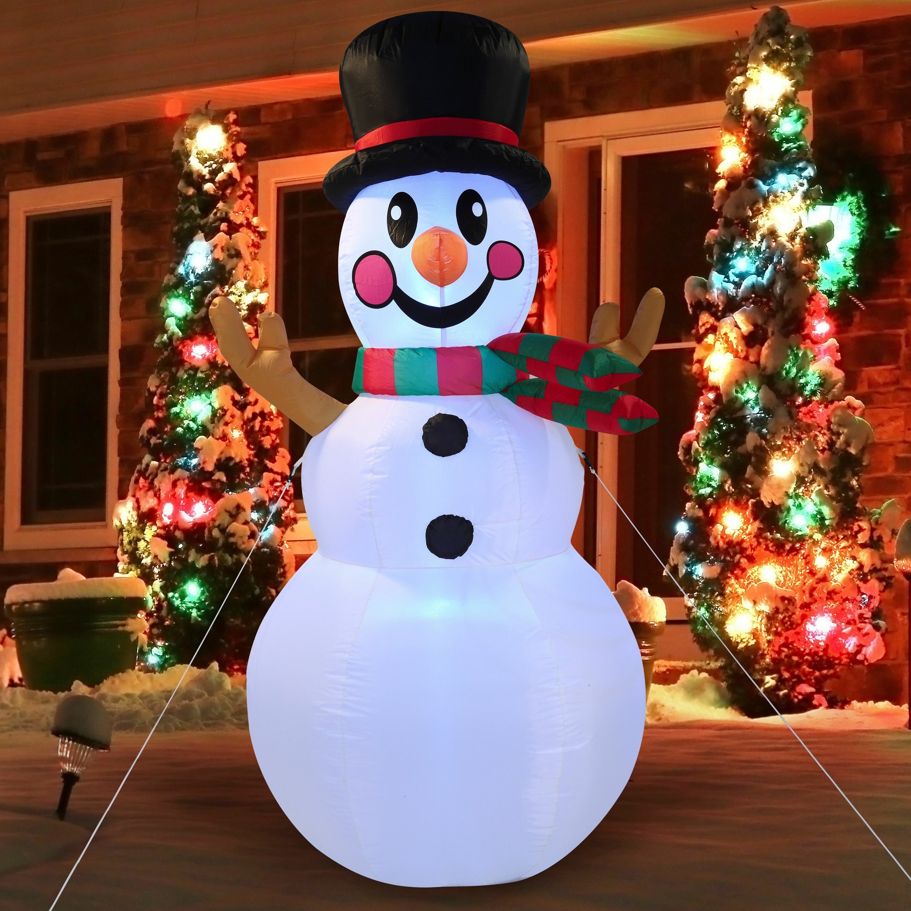 Joyin 6-ft Lighted Snowman Christmas Inflatable in the Christmas ...