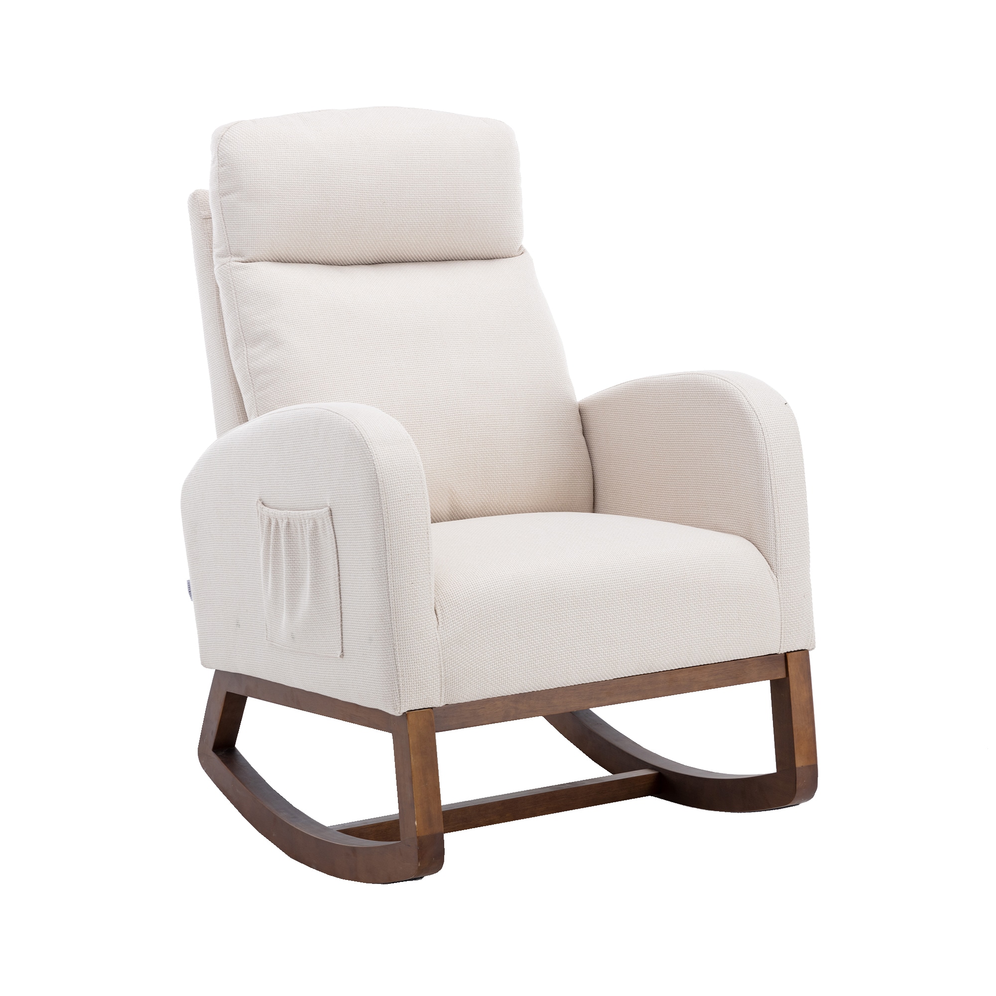 Runesay XI08 Modern Beige linen Linen Rocking Chair