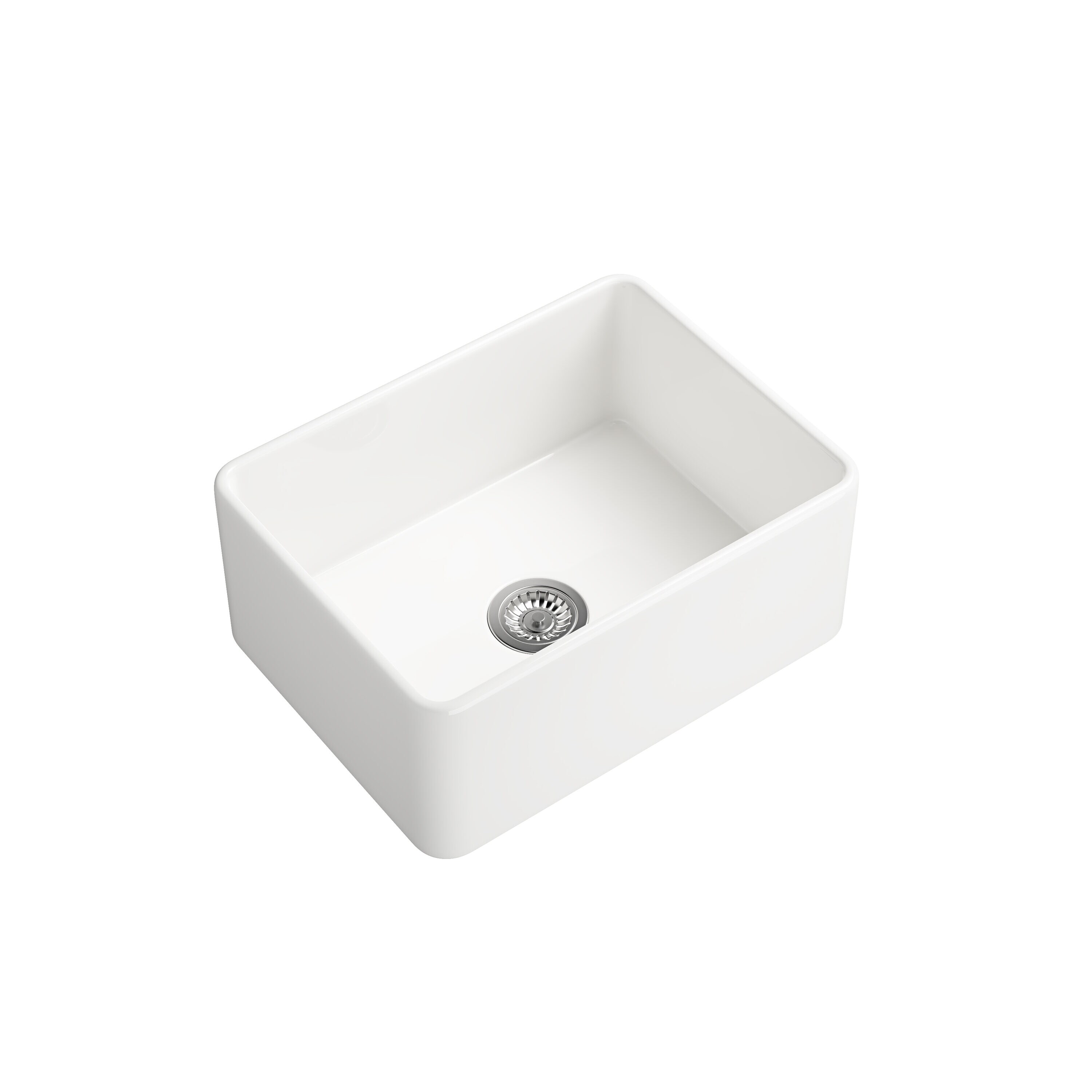 FAVSH White Farmhouse Sink Deep Apron Sink Undermount Farmhouse Kitchen Sink Single Farm Sink