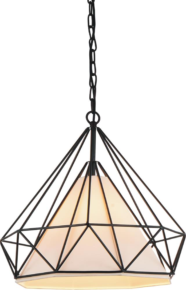 Cwi Lighting Diamond Black Modern Contemporary Geometric Pendant Light 