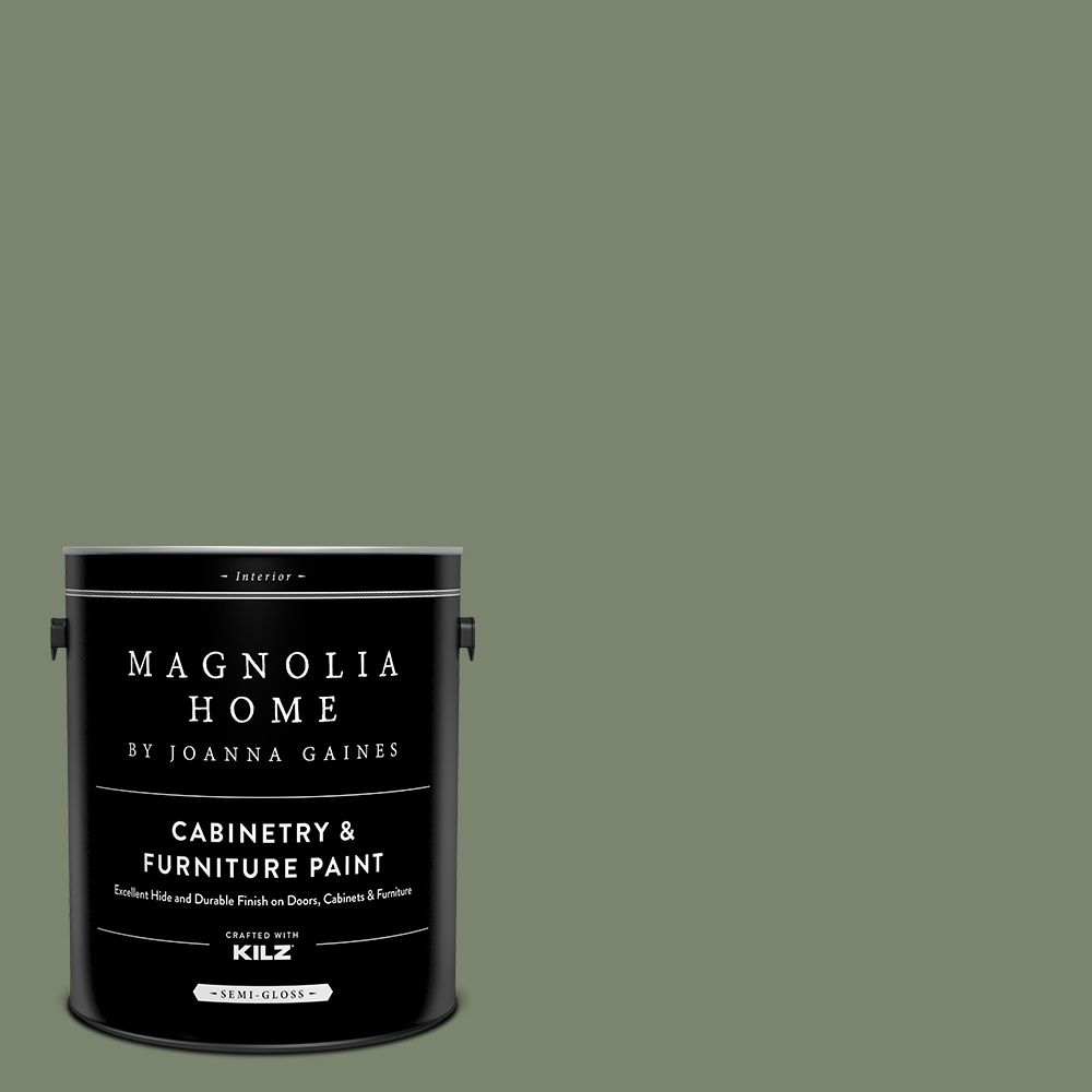 Magnolia Home MAG085-4082238  by Joanna Gaines Semi-gloss Olive Grove MAG085 Tintable Cabinet Furniture Paint Enamel ( 1-gallon )