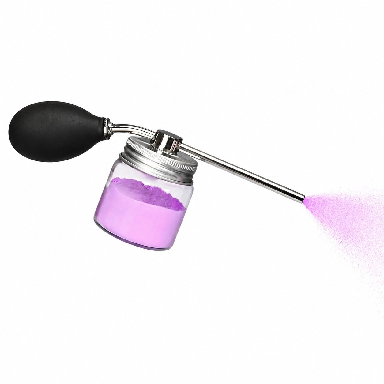 Etokfoks  Powder Spray Bottle Hair Building Fiber Applicator Nozzle Pump for Dry Glitter Mica Talcum Makeup 1 Bottle