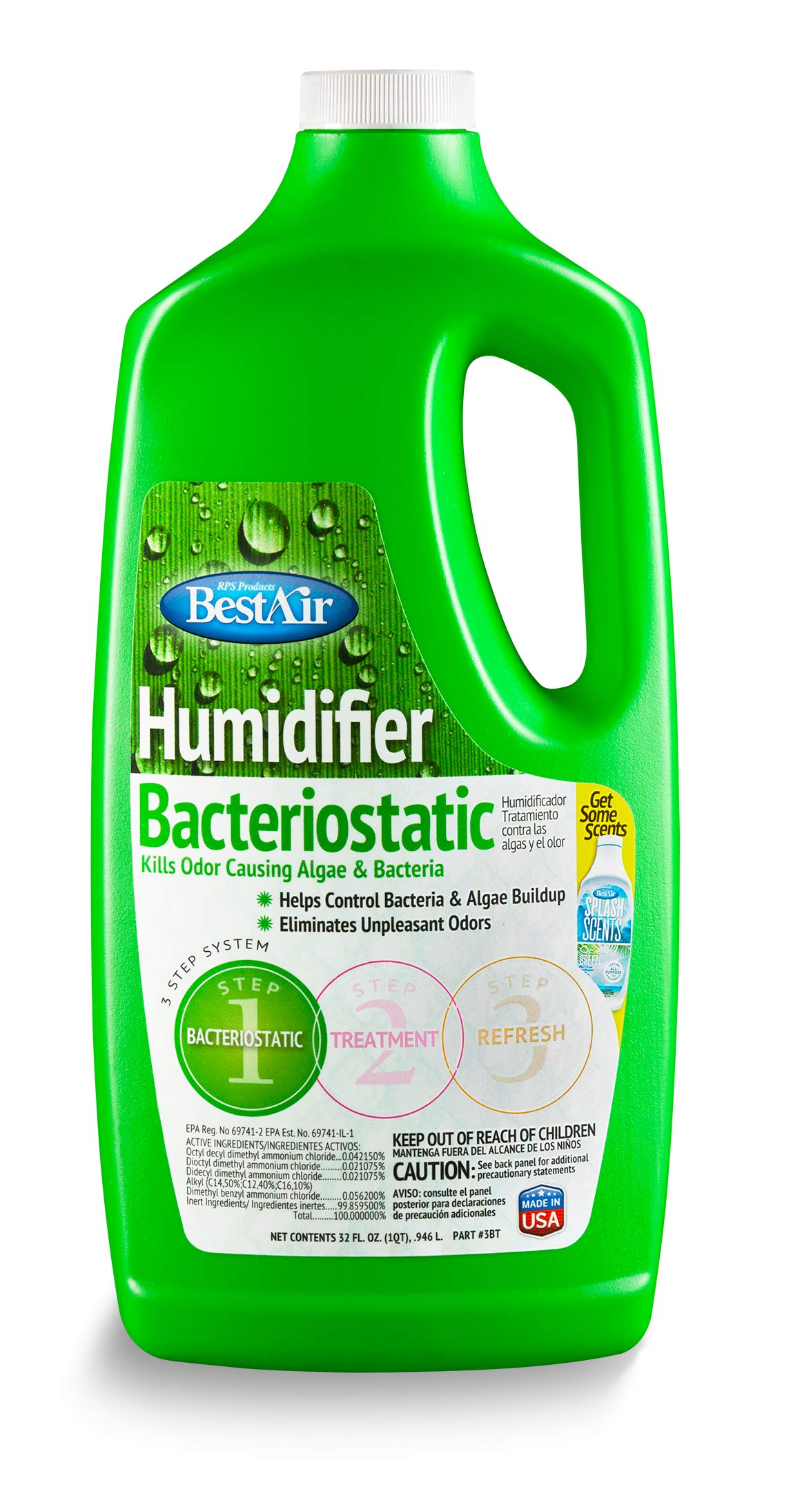 BestAir 3BT-PDQ-6 Bacteriostatic Humidifier Water Treatment 32 fl oz 6-Pack #3BT-PDQ-6