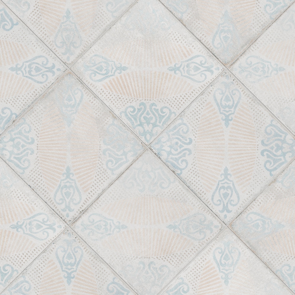 Barcelona Decor Guell 6" Matte Porcelain Vintage Floor & Wall Tile
