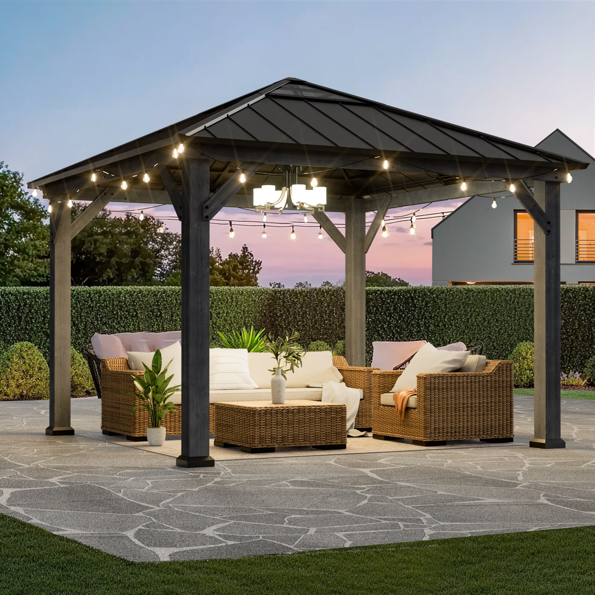 ELEVATE OUTDOORS IG10600047-1111 Wood-Resin-Gazebos - View #3