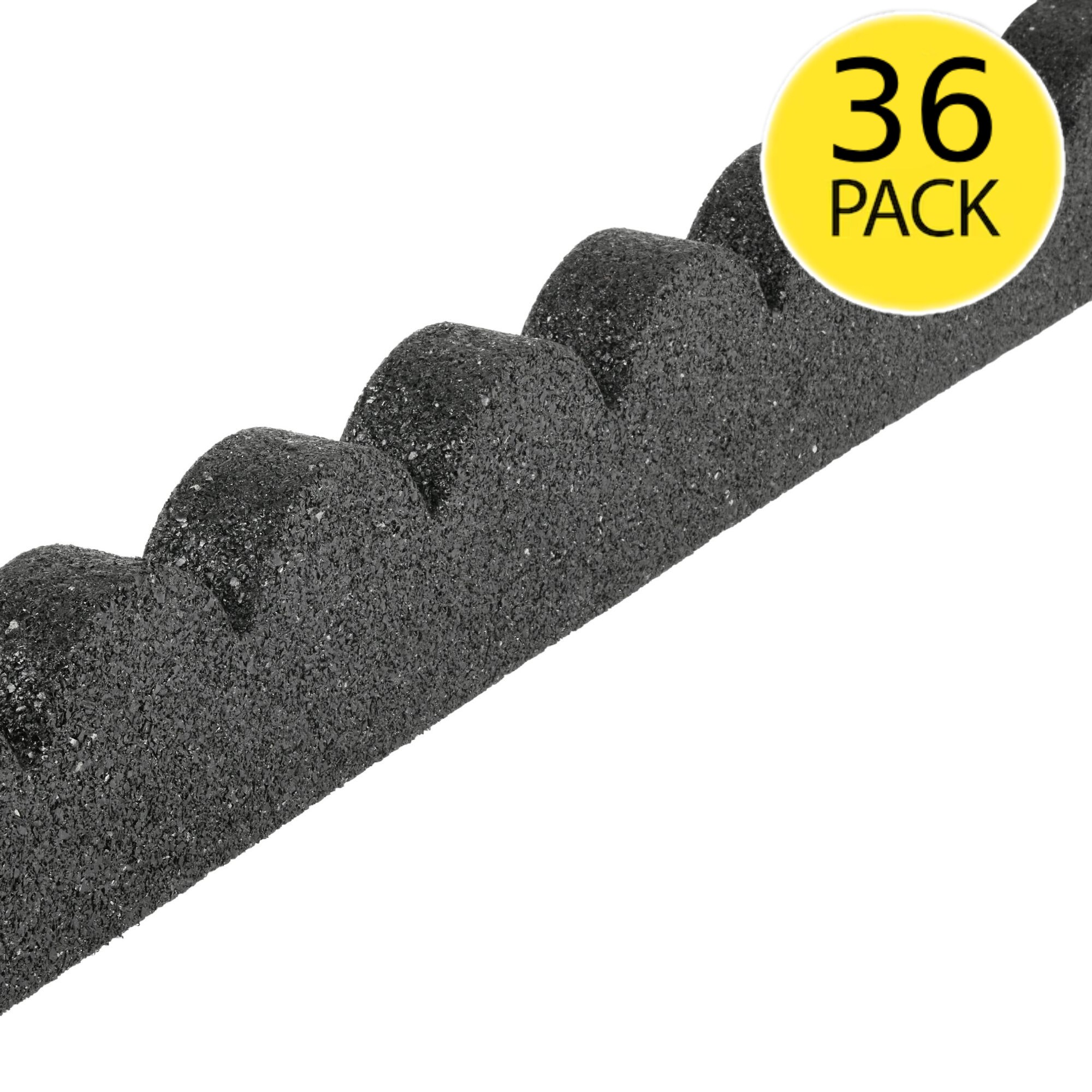 Rubberific DCSE4SLDG36 144-Feet x 4-Inches SmartLoc Scallop 36 -Pack Gray Rubber Landscape edging section