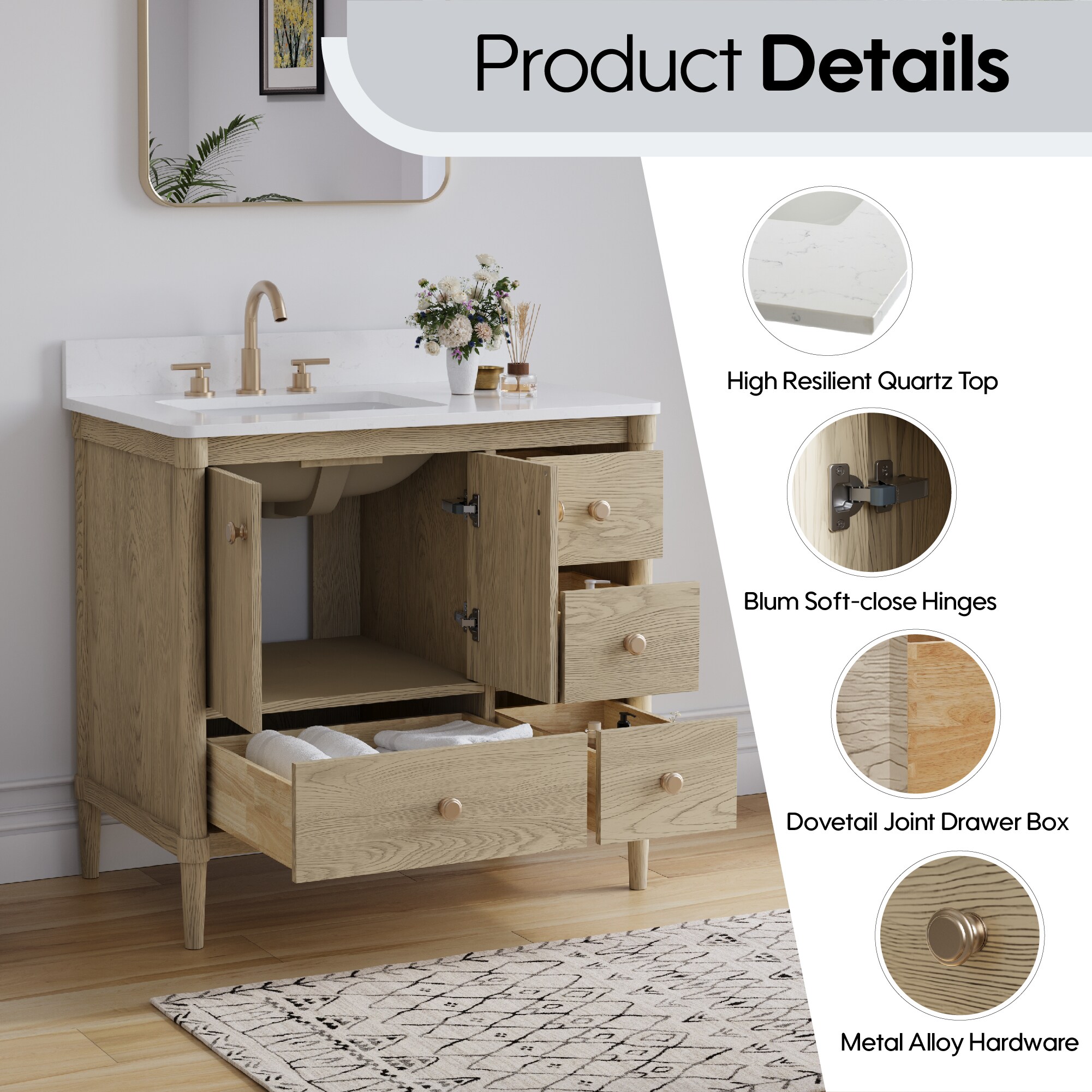 Forclover QNM-0848-IMO Bath-Vanity-Combo - View #5