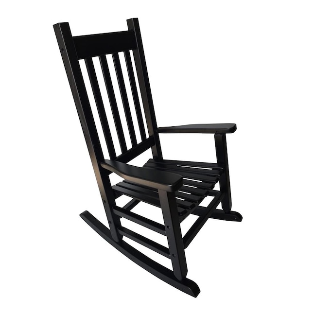 Black Wood Frame Rocking Chair, Child Size Wooden Rocking Chair Cushions
