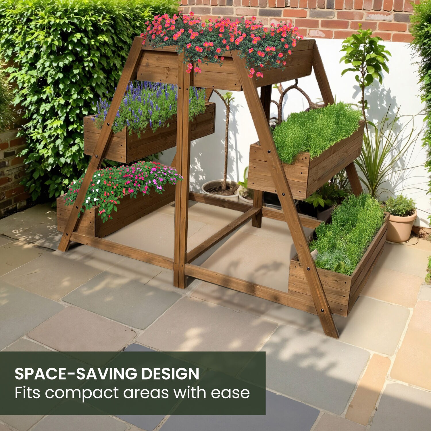Hanover HANPL0101-BRN Raised-Planter-Boxes - View #6