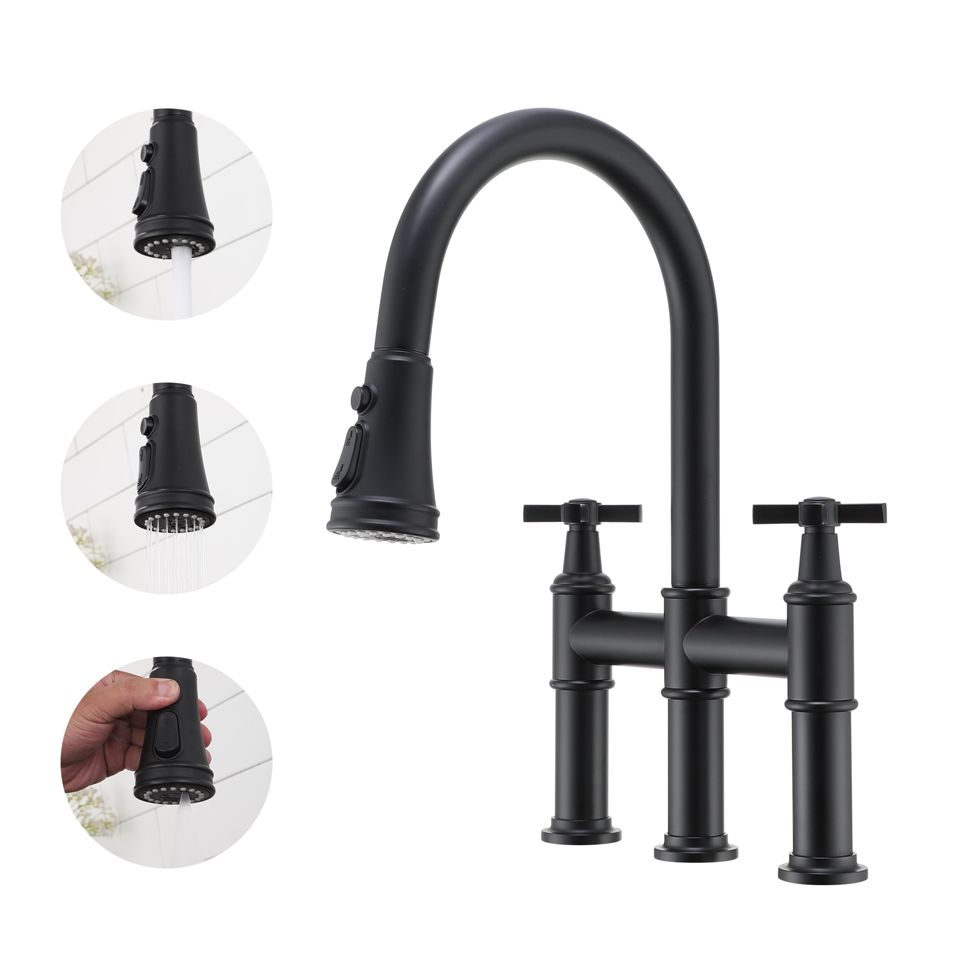 Mondawe MO-DT40019MB Kitchen-Faucets - View #2