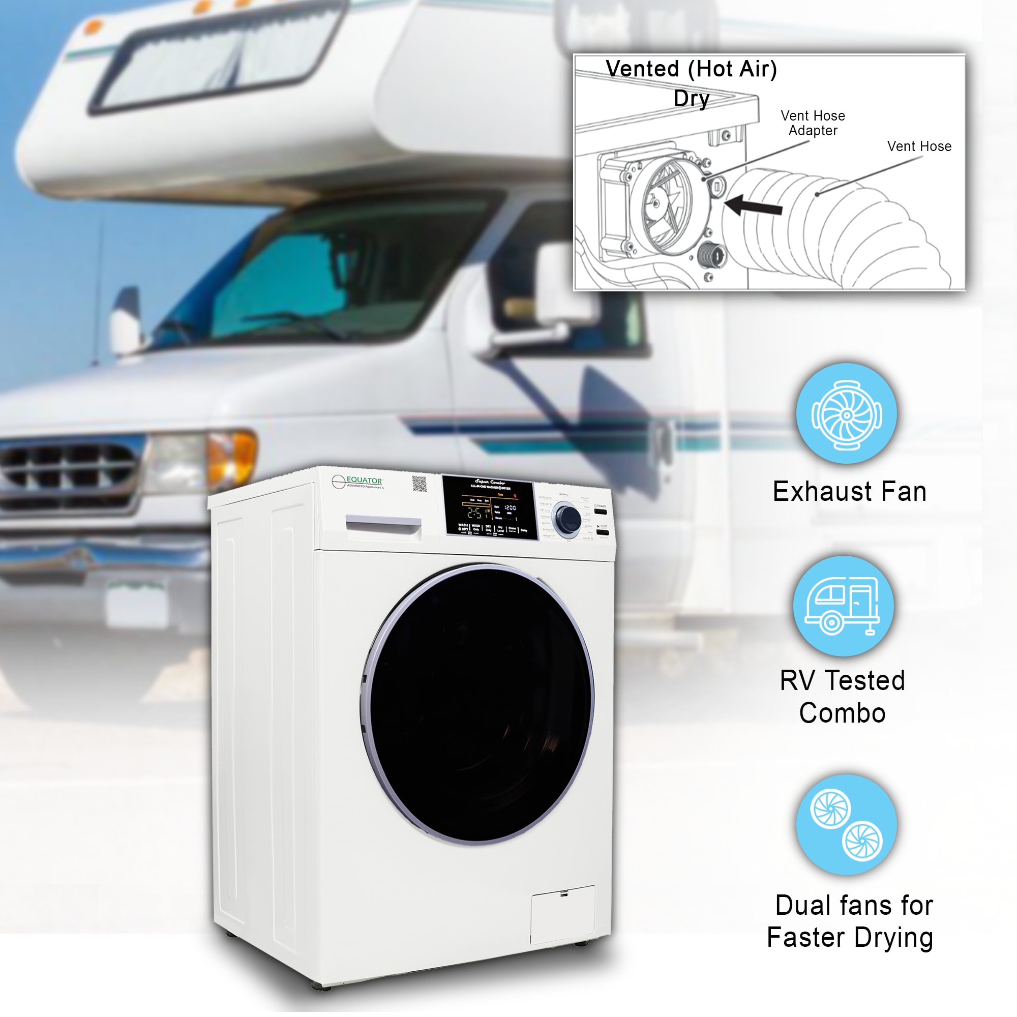 Equator Advanced Appliances EZ 4800 V WHITE Combination-Washers-Dryers - View #13