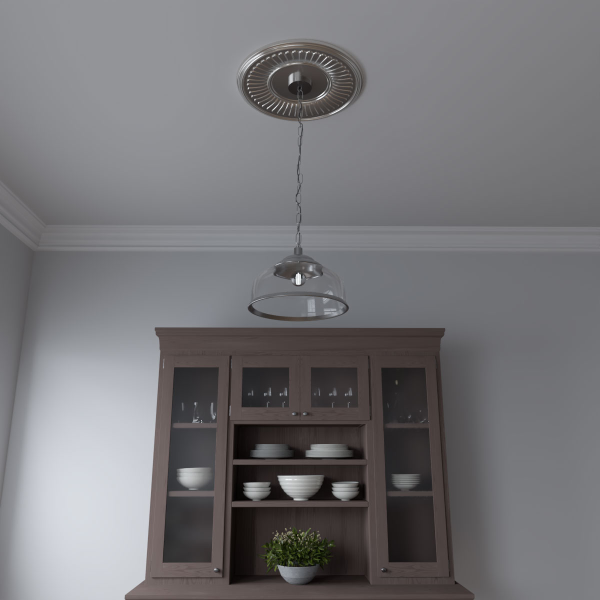 Ekena Millwork CMP19BEBCR Ceiling-Medallions - View #9
