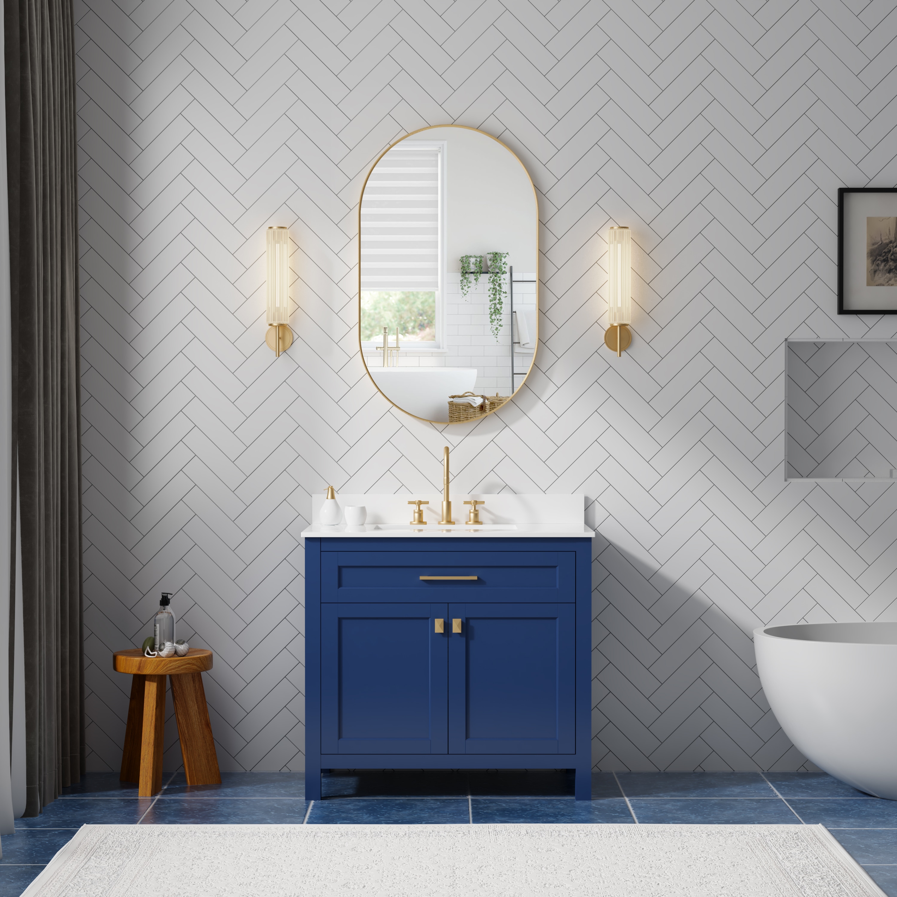 WELLFOR F2MR2440BG Framed-Bath-Mirrors - View #3