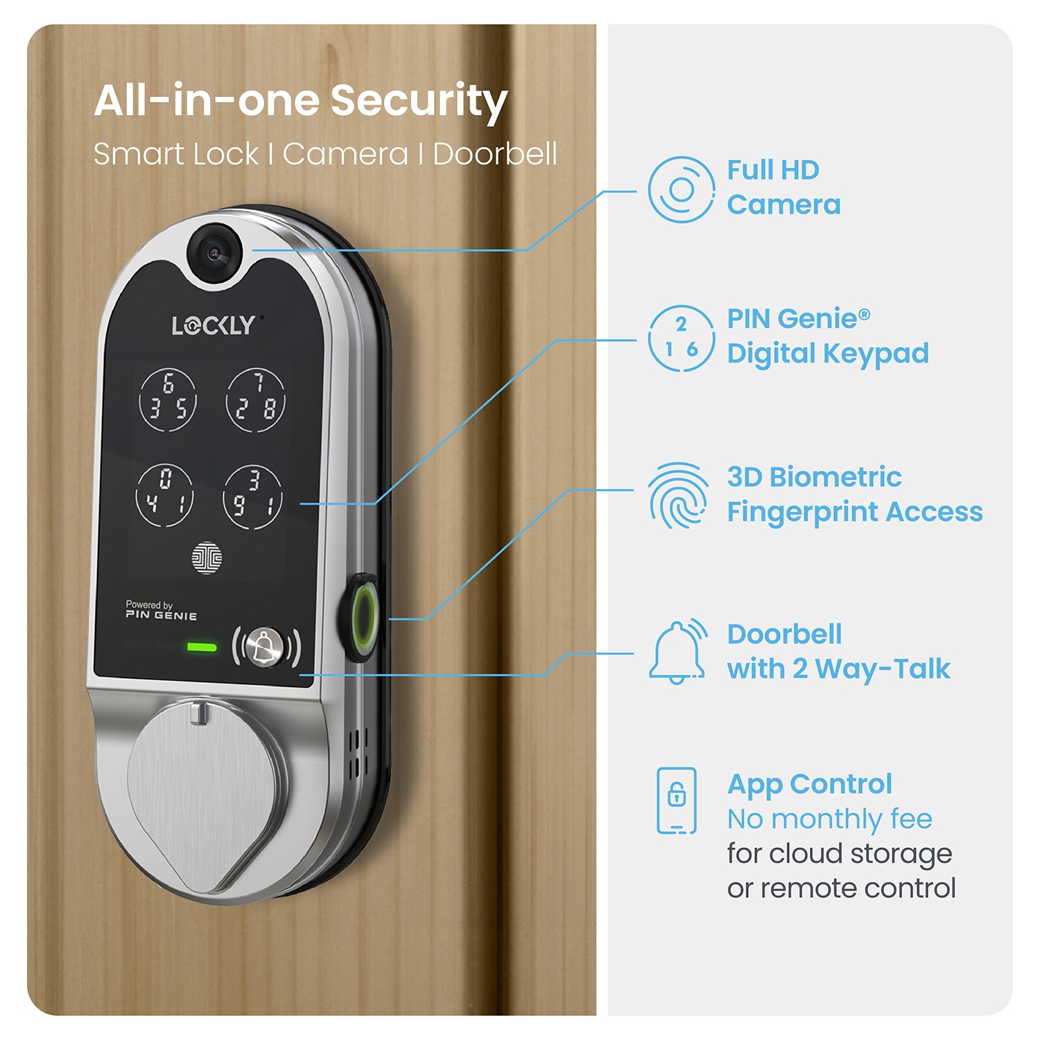Lockly PGD798 SN Electronic-Door-Locks - View #2