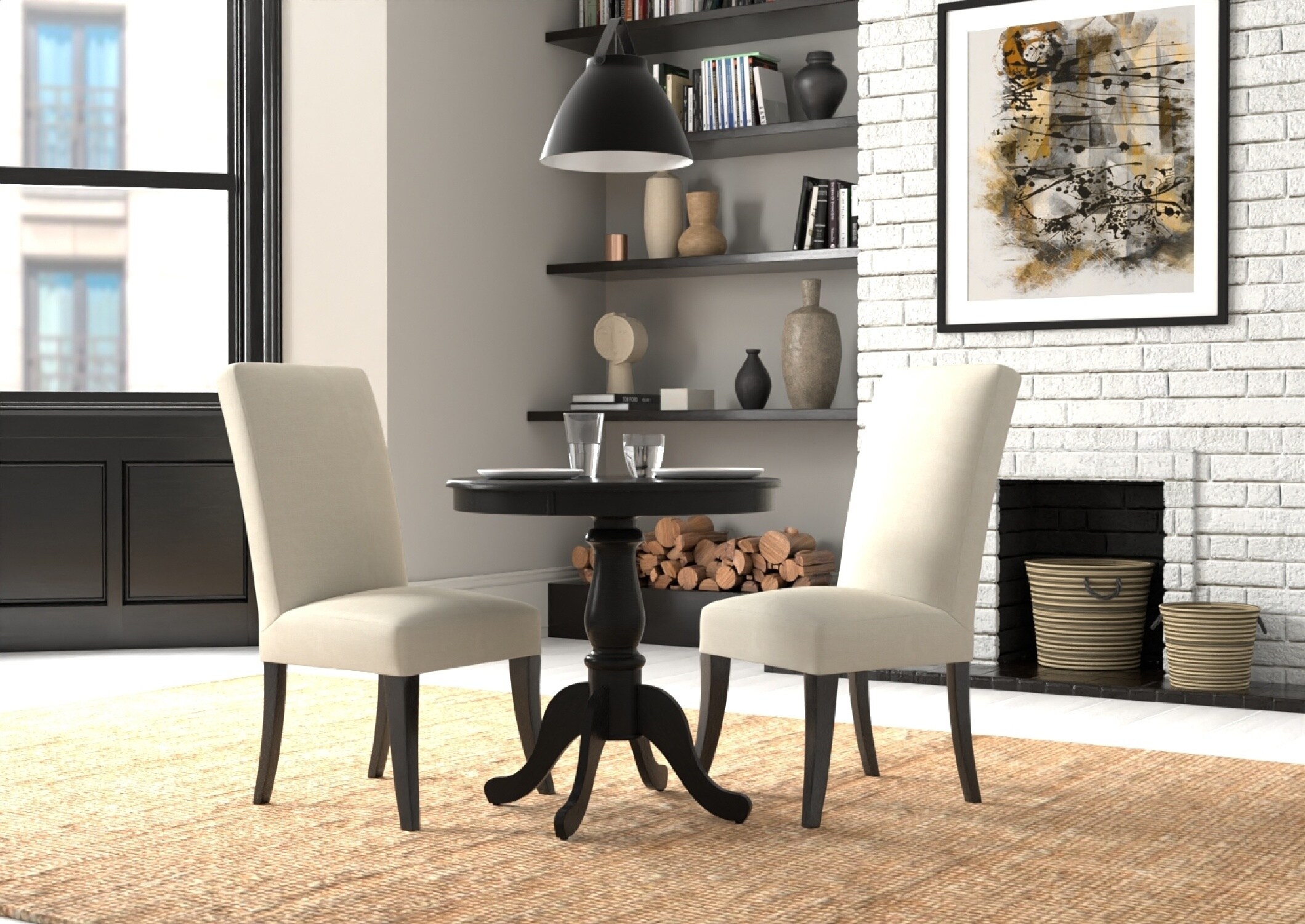 Fairview 30" Dark Wood Round Pedestal Dining Table