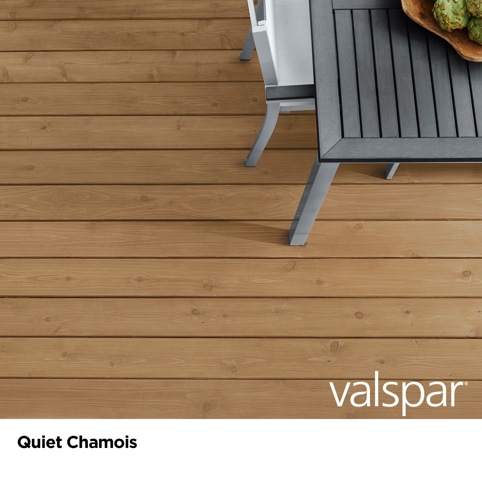 Valspar Smoky Pitch Semi-transparent Exterior Wood Stain and