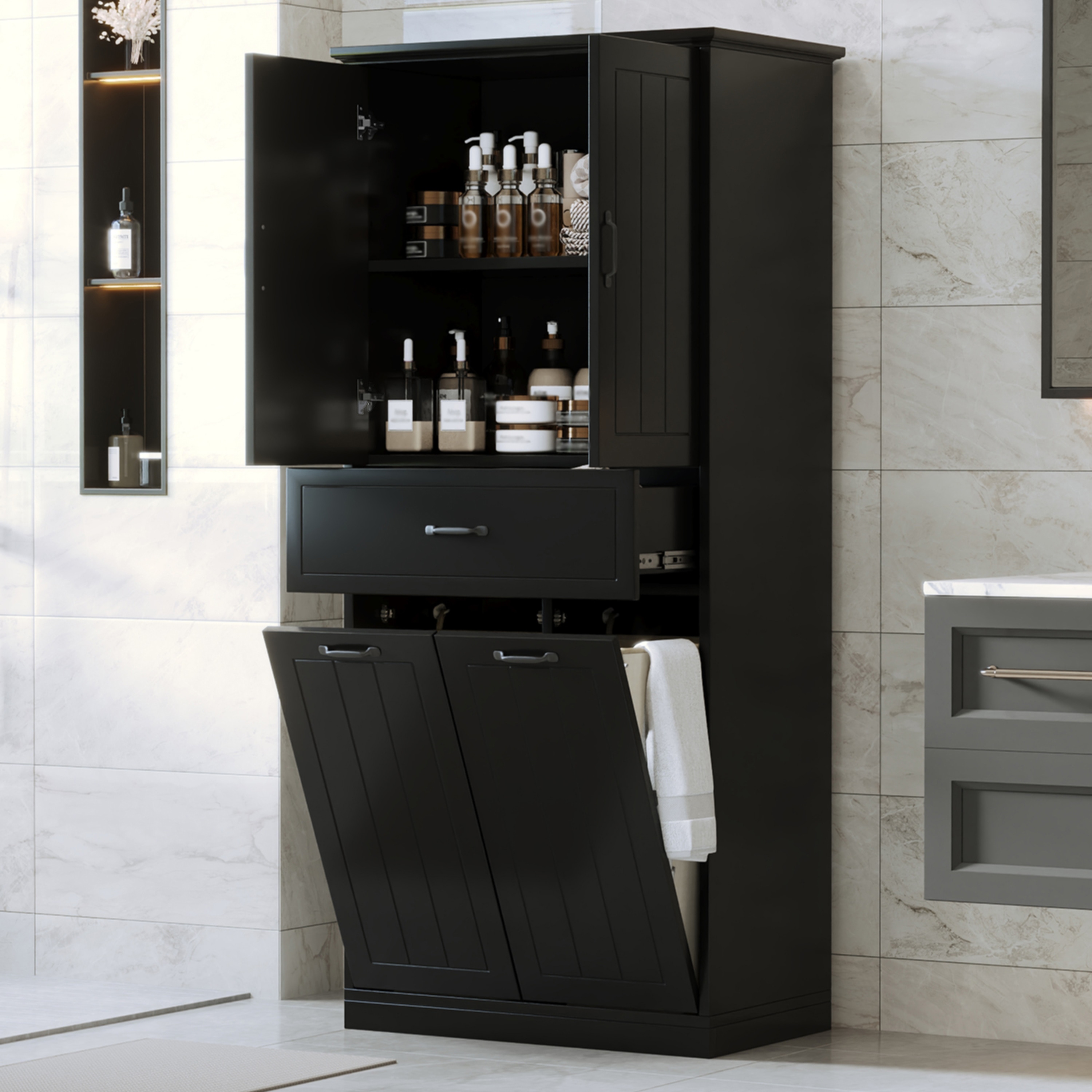 Forclover DASE-P243350B Linen-Cabinets - View #8