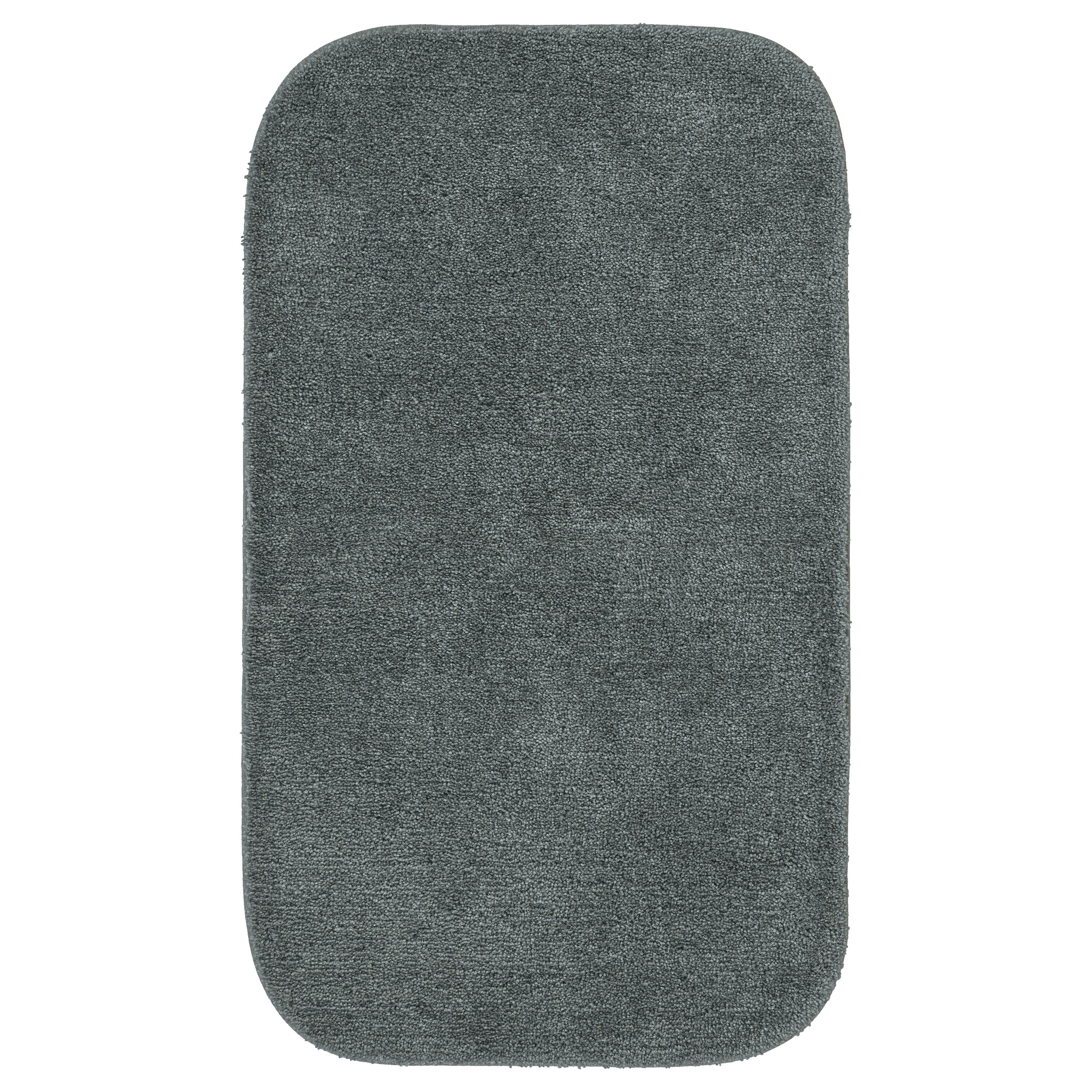 Garland Rug BA010W024040J6 Traditional 24-in x 40-in Dark Gray Nylon Bath rug