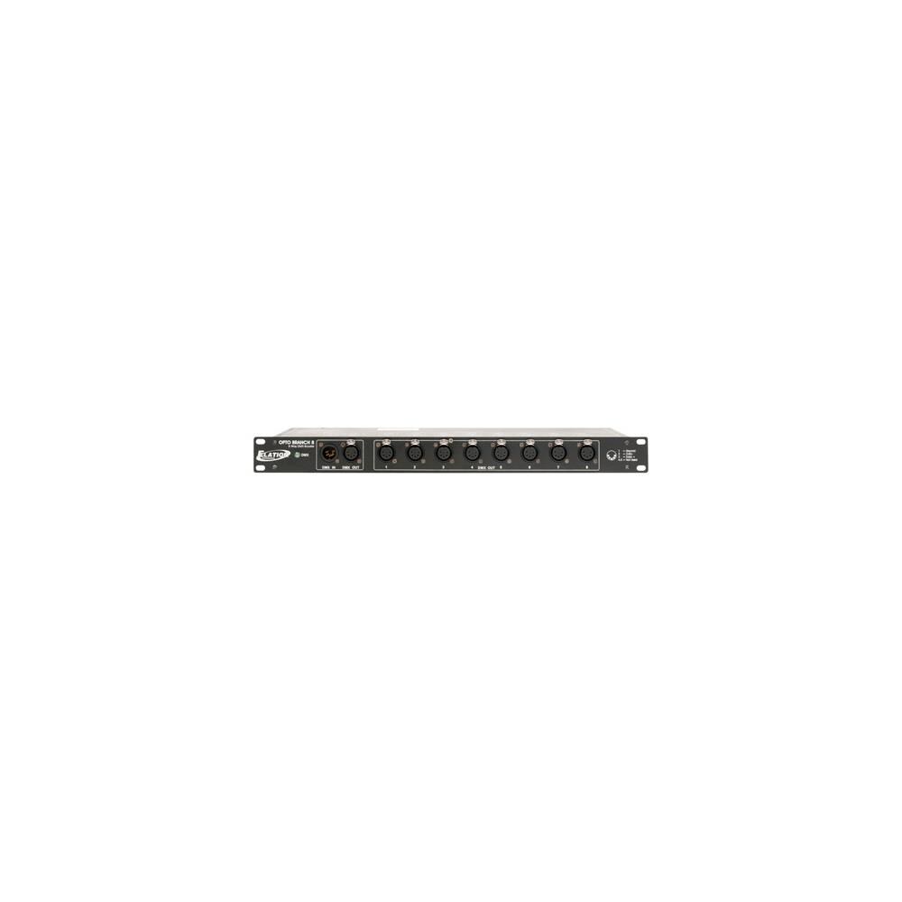  TCNCD349694 Elation ELAT-OPTOBRANCH8 5-Pin XLR Opto Branch 8 DMX Distributor and Booster