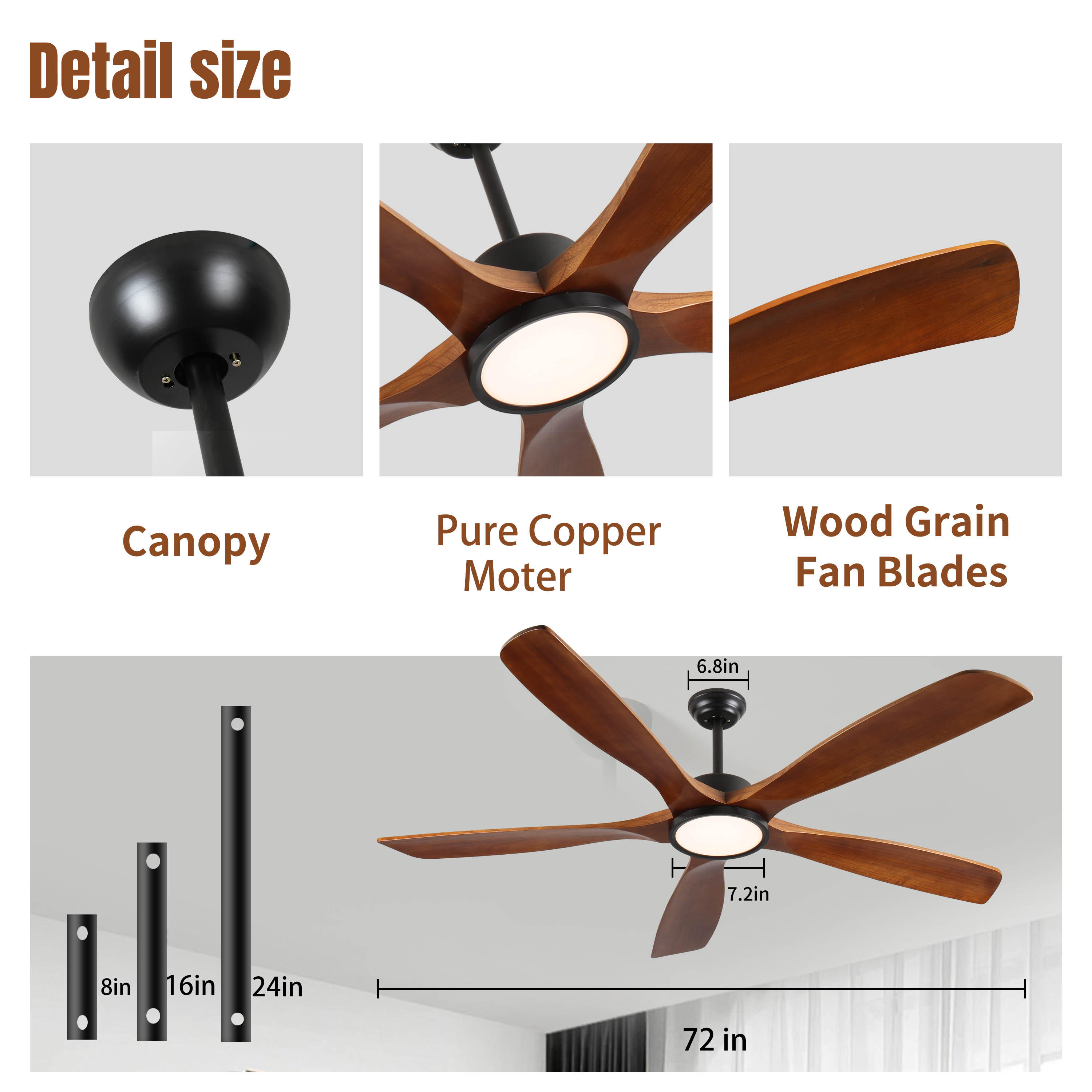 Huluwat DJ-P316284 Ceiling-Fans - View #4