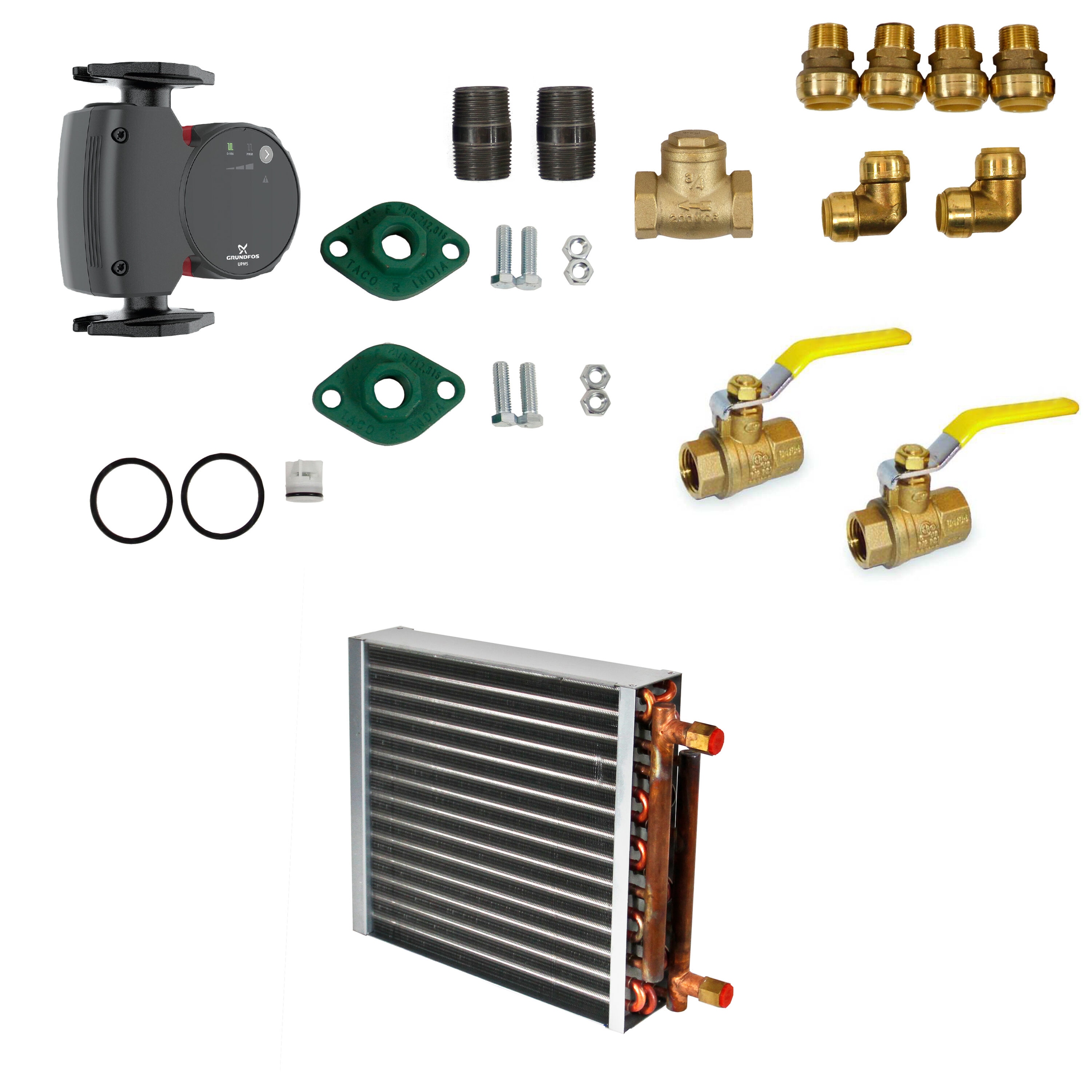 WoodMaster 2500766 Commercial/Residential WM MXBASIC INSTALL KT PSHFT 125K Water-to-air Heat Exchanger Coil (Max)