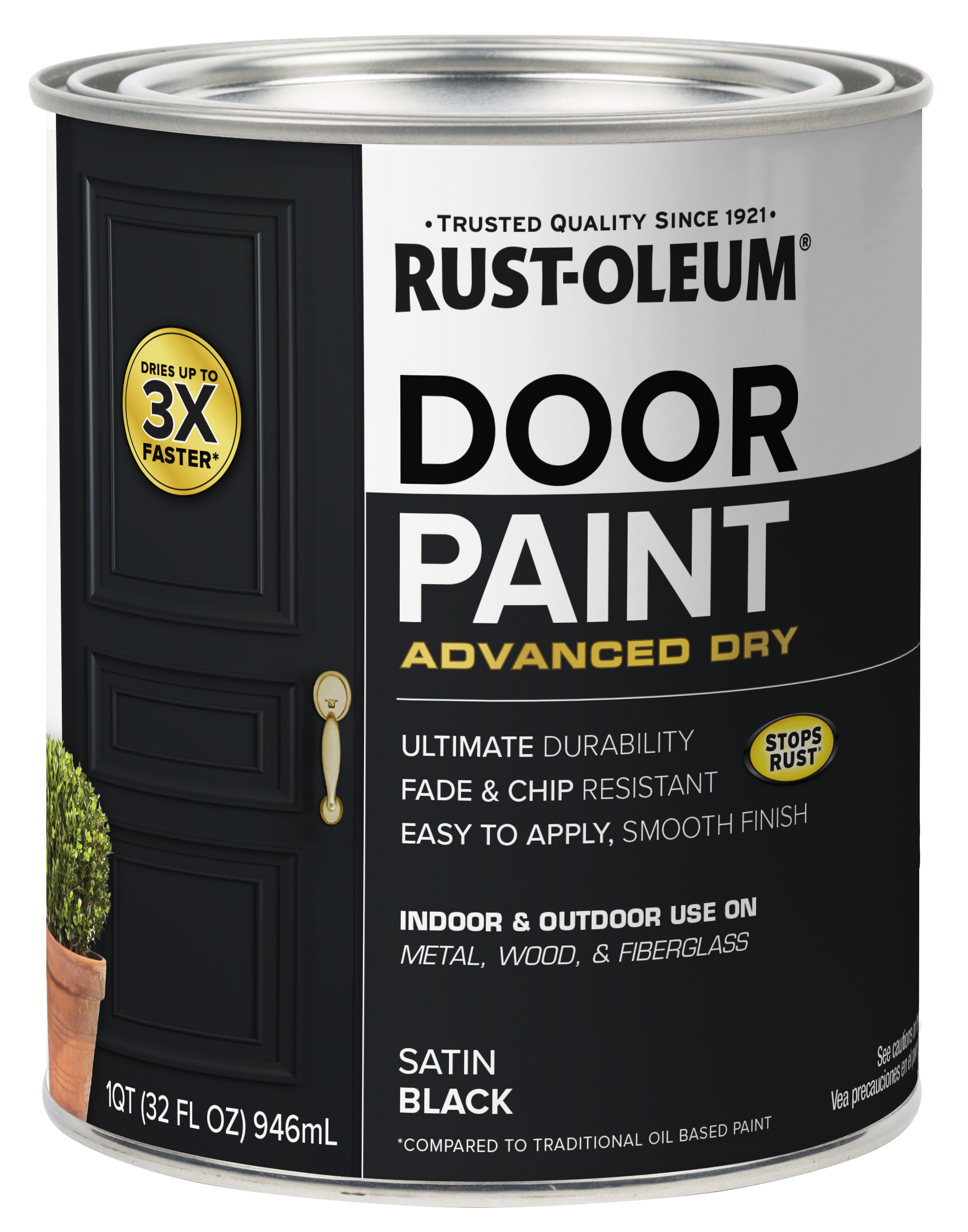 Rust-Oleum Stops Rust 1 Qt. Protective Enamel Semi-Gloss White Interior/Exterior Paint (2-Pack)
