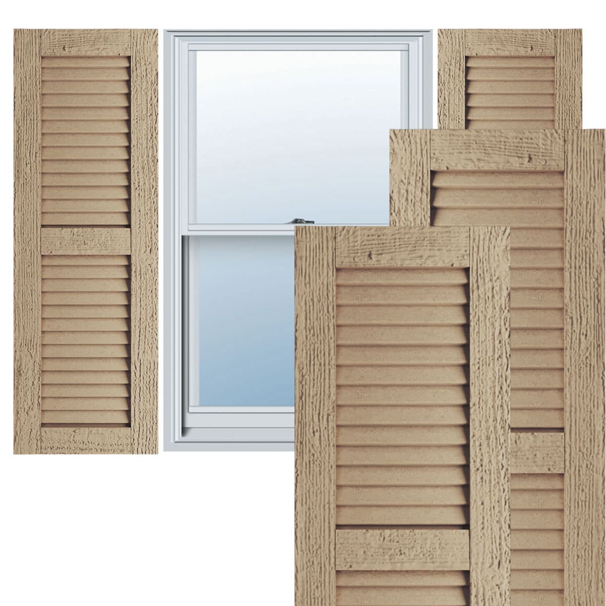 Ekena Millwork SHULV12X68RSPR Exterior-Shutters - View #2