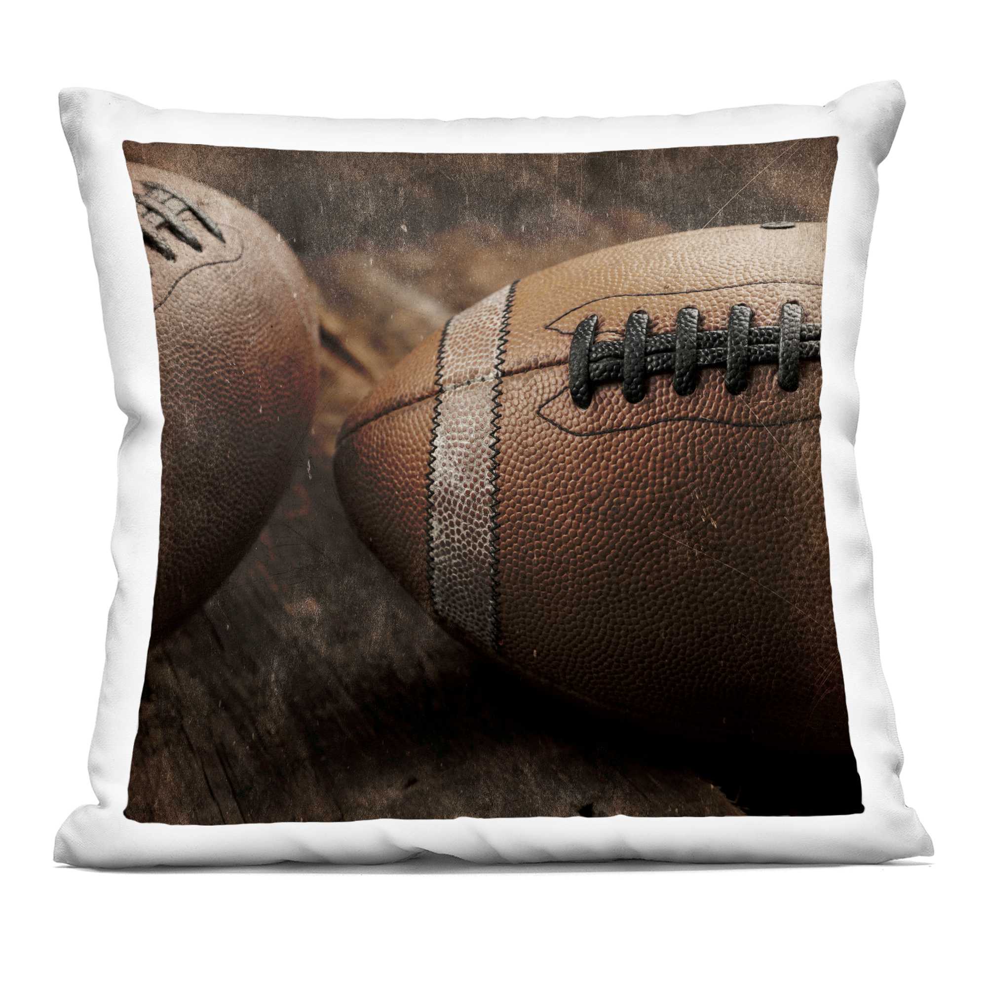 Stupell Industries PLQ-873-SQW-18X18 Be The Ball Football Decorative Printed Throw Pillow design by Kim Allen 18 x 7 x 18