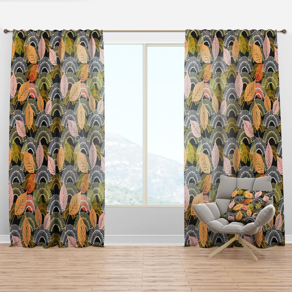 Designart CTN24582-52-84 84-in Multiple Colors/Finishes Abstract Room Darkening Thermal Lined Rod Pocket Single Curtain Panel