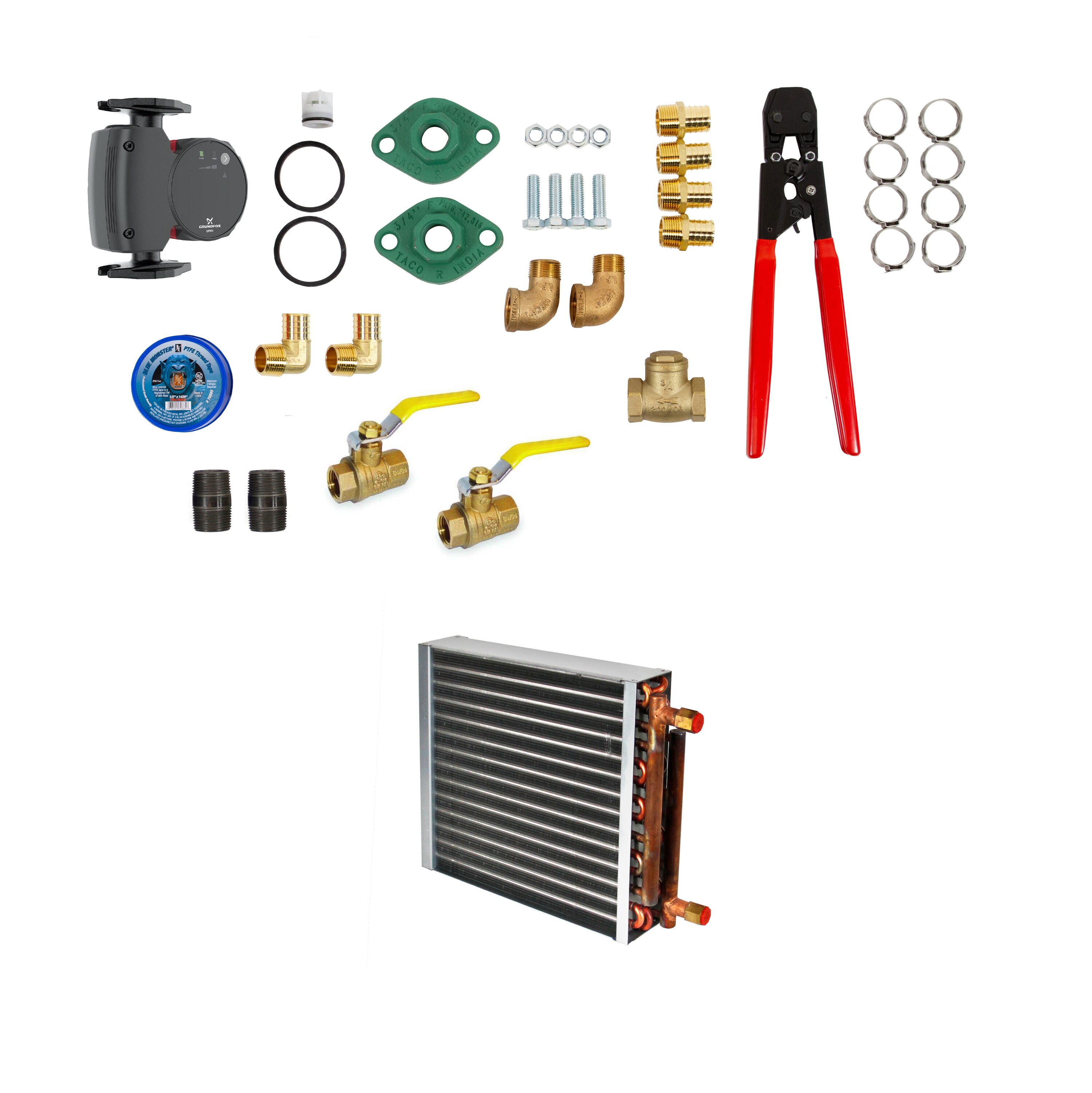 WoodMaster Commercial/Residential WM MXBASIC INSTALL KIT CRIMP 140K Water-to-air Heat Exchanger Coil (Max) #2500771
