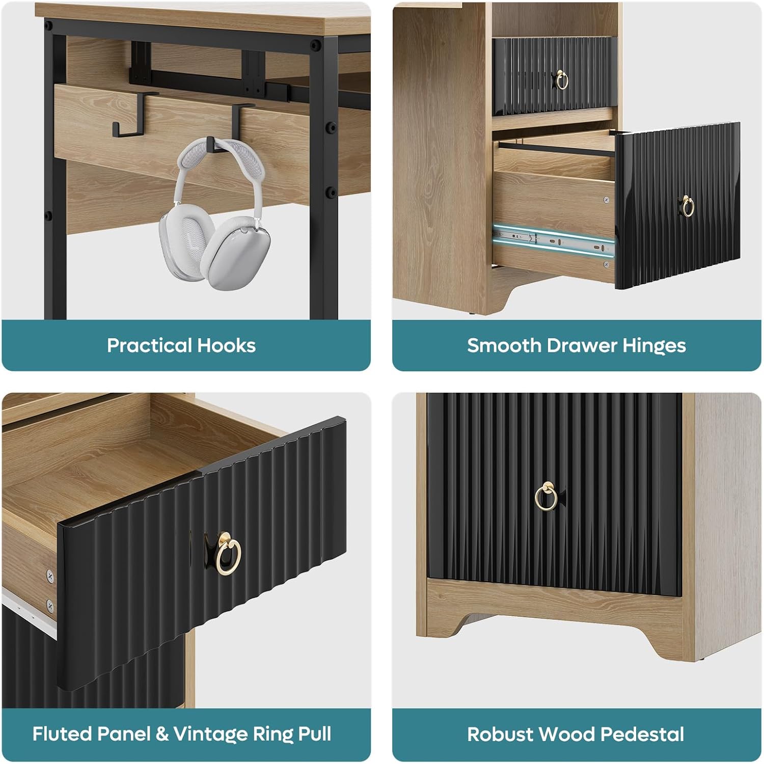 Bestier LOW-H104614P-LOG desks - View #3