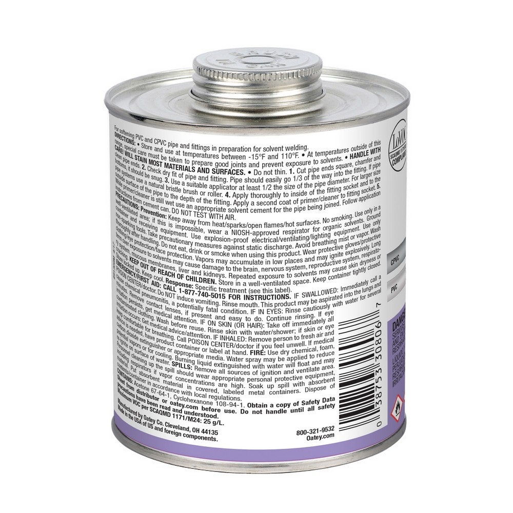 Oatey 30758L Pipe-Cements-Primers-Cleaners - View #12