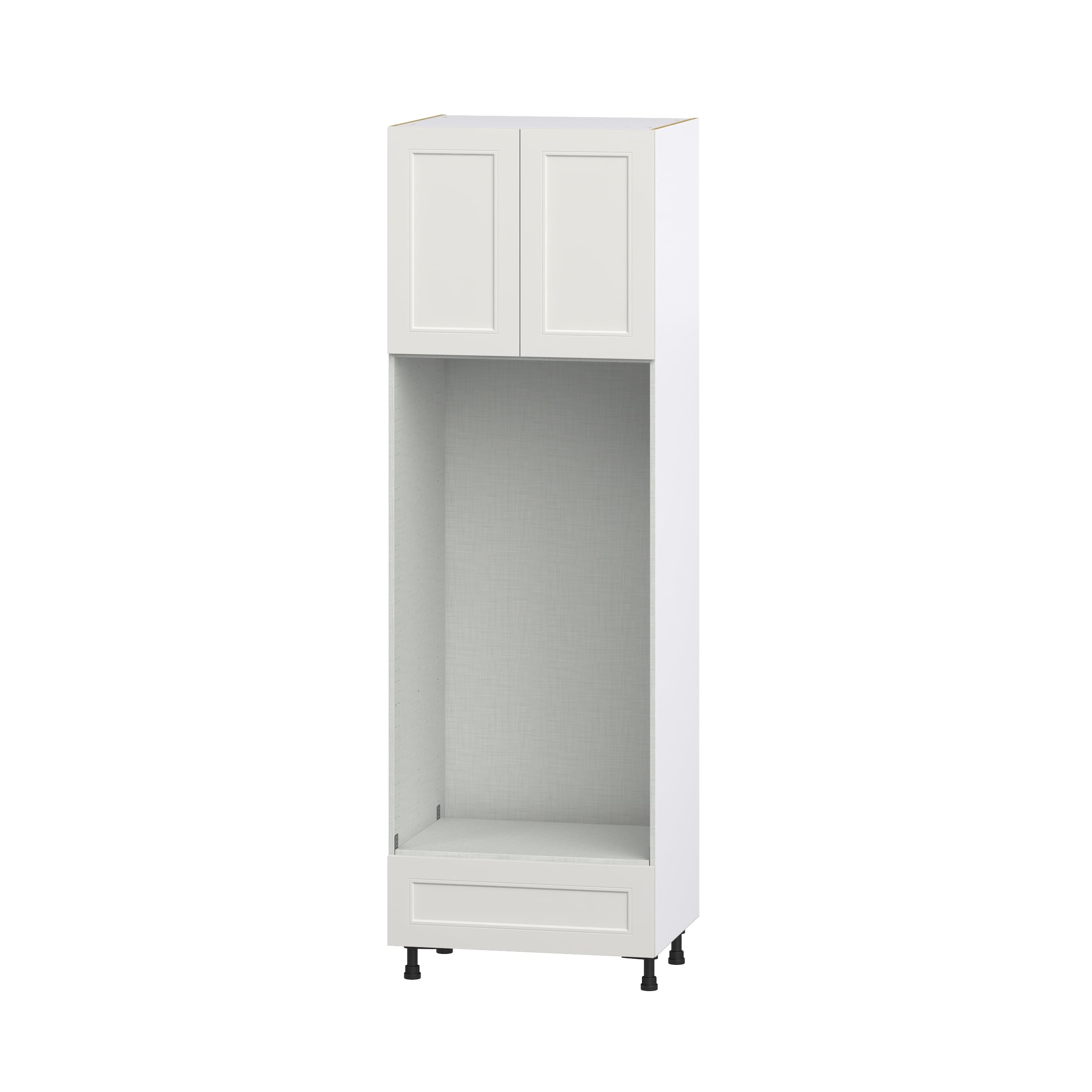Hugo&Borg DSTDOA3094.5-BE Belcourt 30-in W x 94.5-in H x 24-in D Painted Light Gray Double oven Pantry Fully assembled Cabinet (Recessed Panel Shaker)