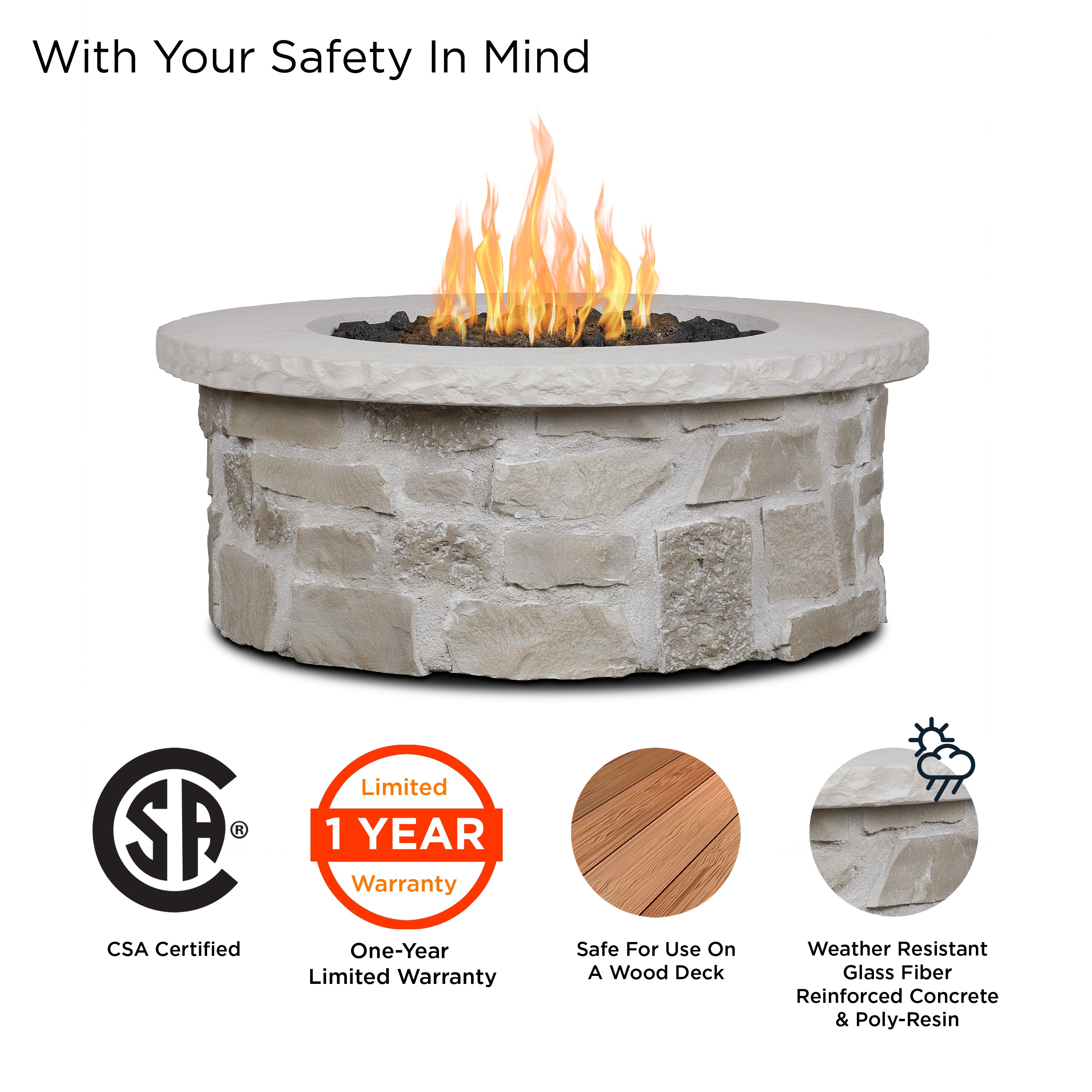 Real Flame 13086LP-BGE Outdoor-Gas-Fireplaces - View #7