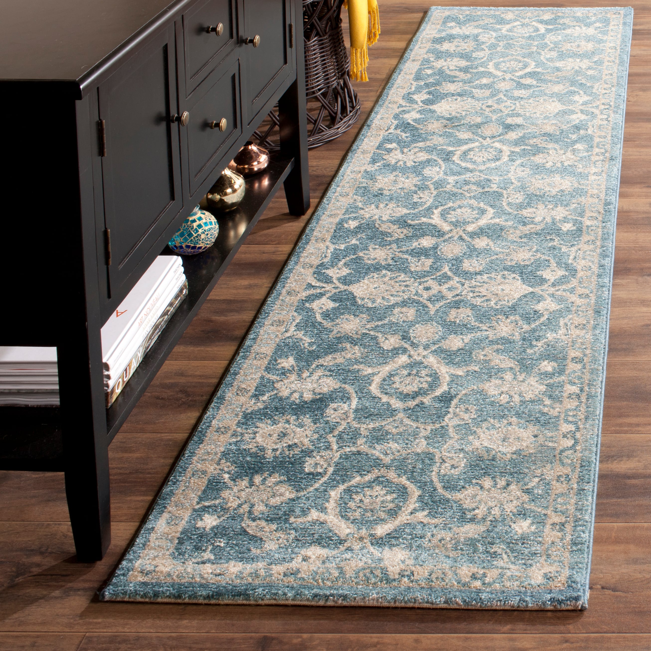 Safavieh Sofia Aydin 7 x 9 Blue/Beige Indoor Distressed/Overdyed French Country Area Rug